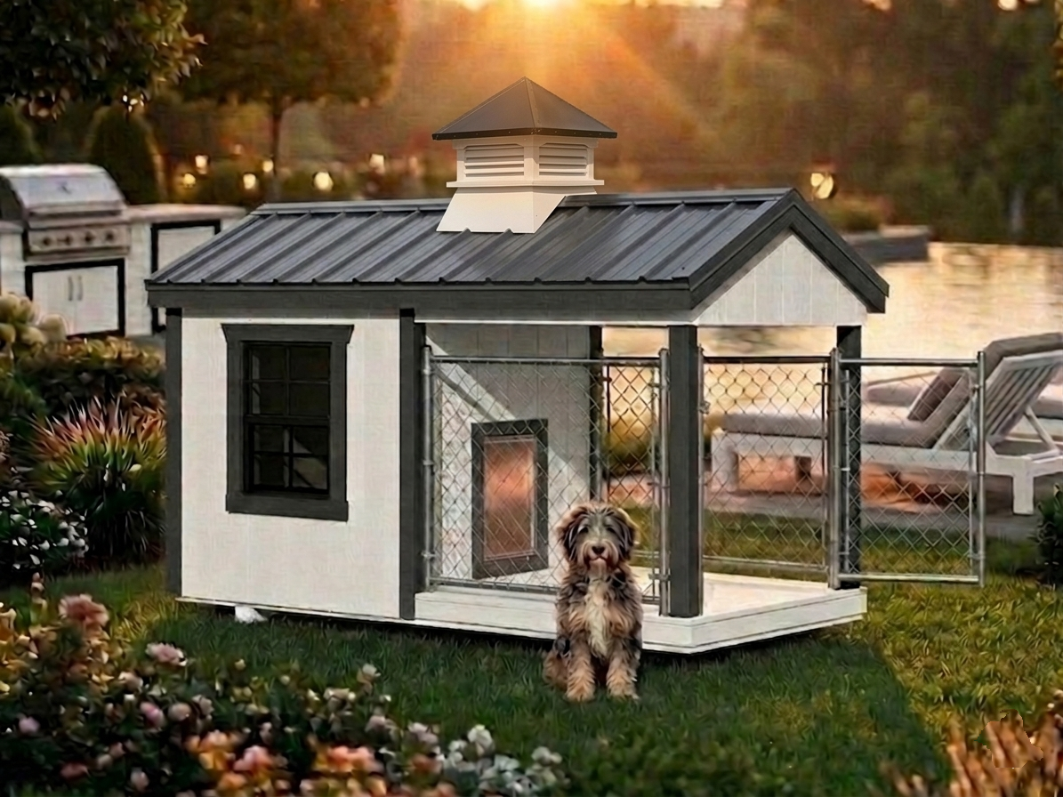 Executive Luxury Insulated Customized Dog Kennel - 4' × 8'