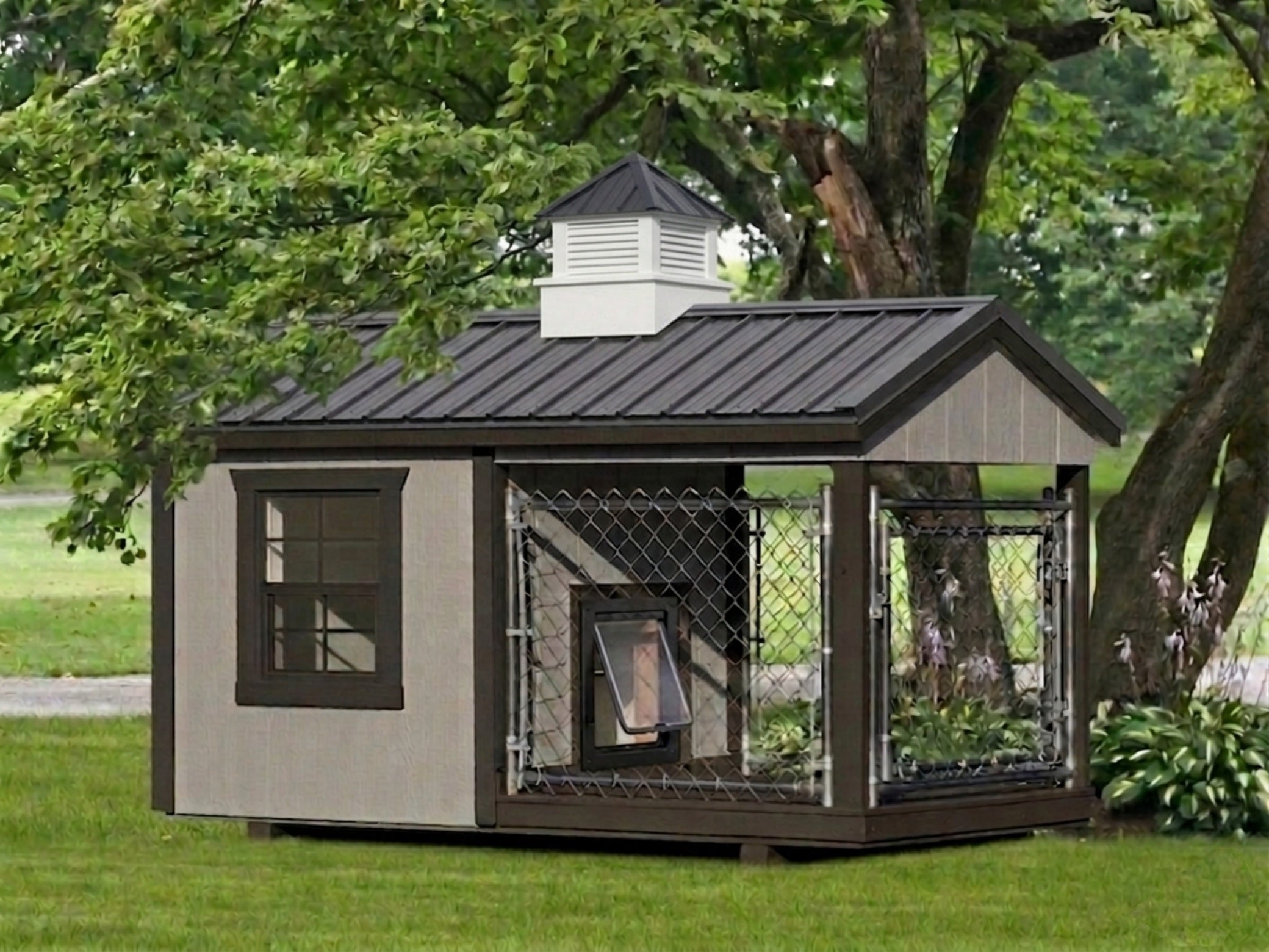 Executive Luxury Insulated Customized Dog Kennel - 4' × 8'