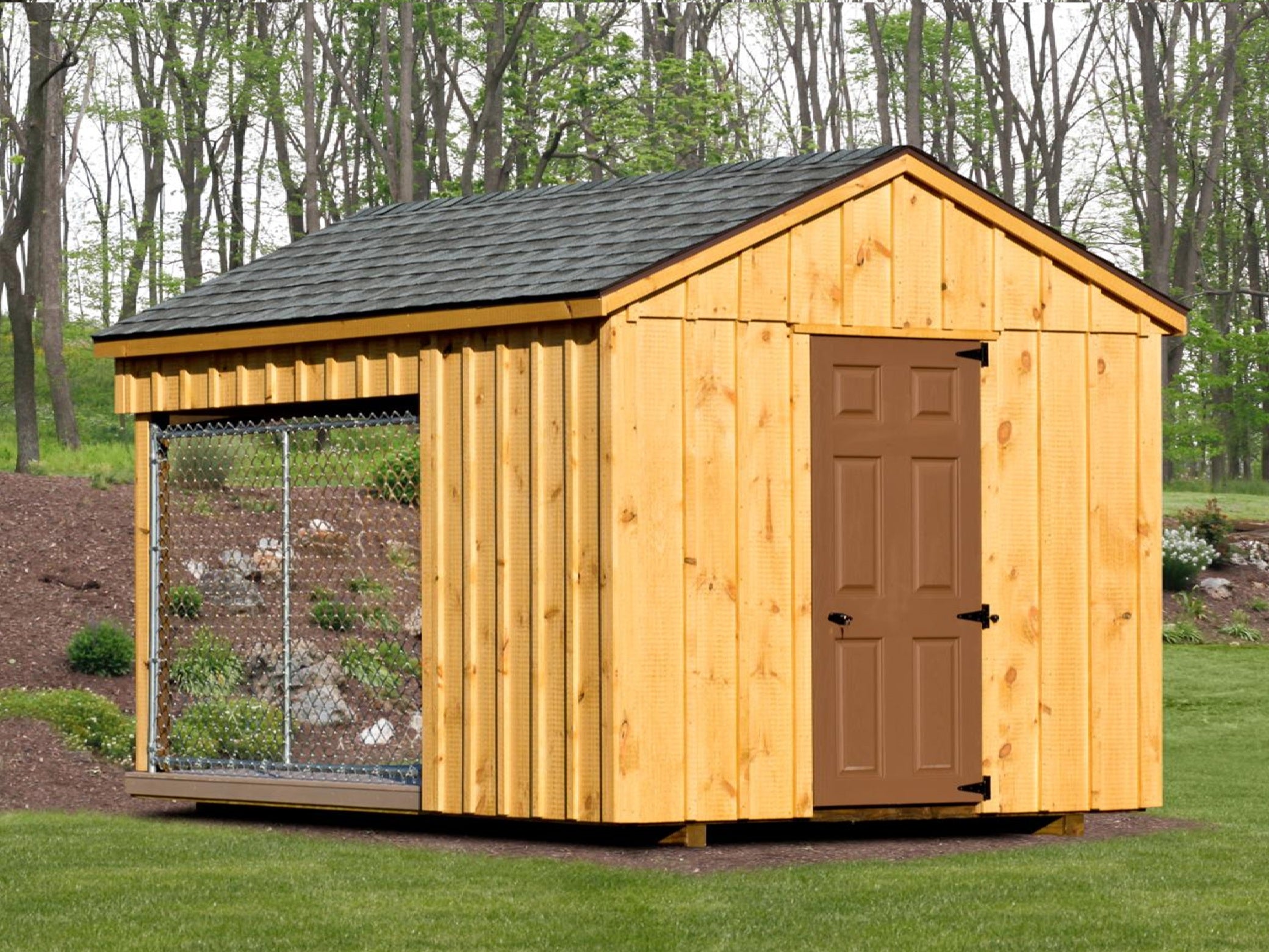 Luxury Insulated Outdoor Dog Kennel — Executive Estate 8' x 12'