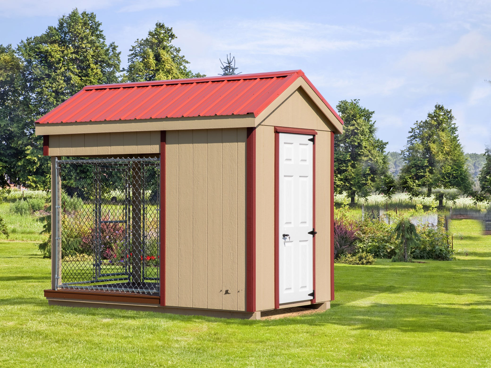 Luxury Insulated Outdoor Dog Kennel — Executive Estate 6' x 10'