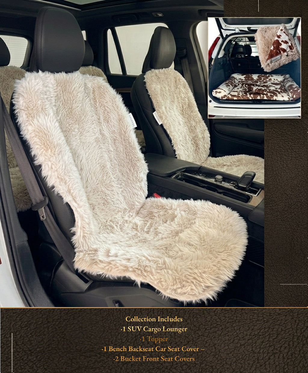Canine Commuter Designer SUV Cargo Lounger and Car Seat Covers