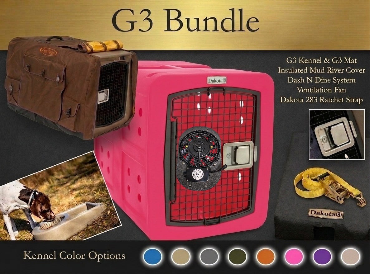 G3 Dog Kennel Bundle | Rugged Travel, Cooling Fan, Feeding System & Cover
