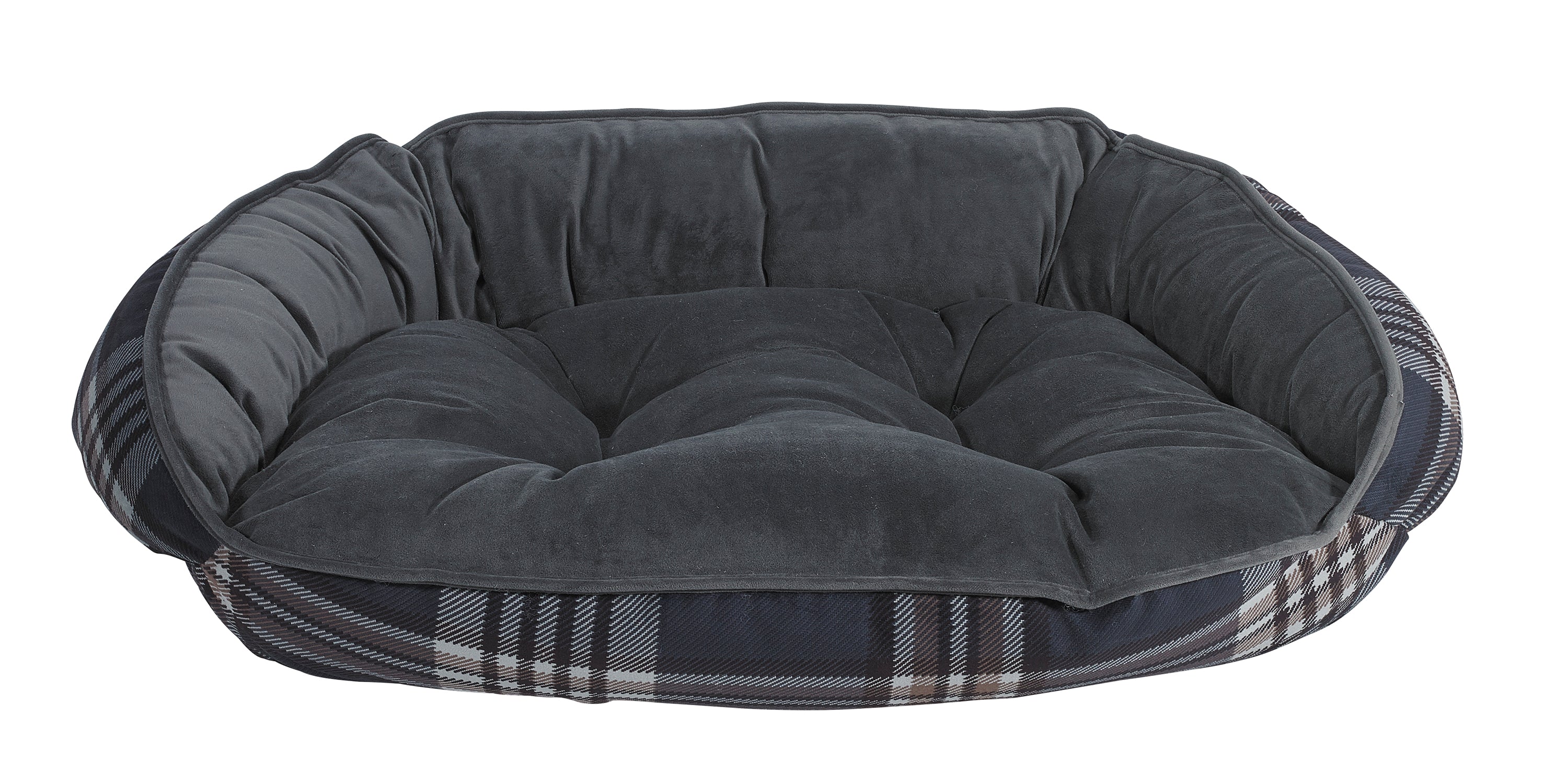 Crescent Bed – Luxury Reversible Bolster Dog Bed for Curlers & Cuddlers