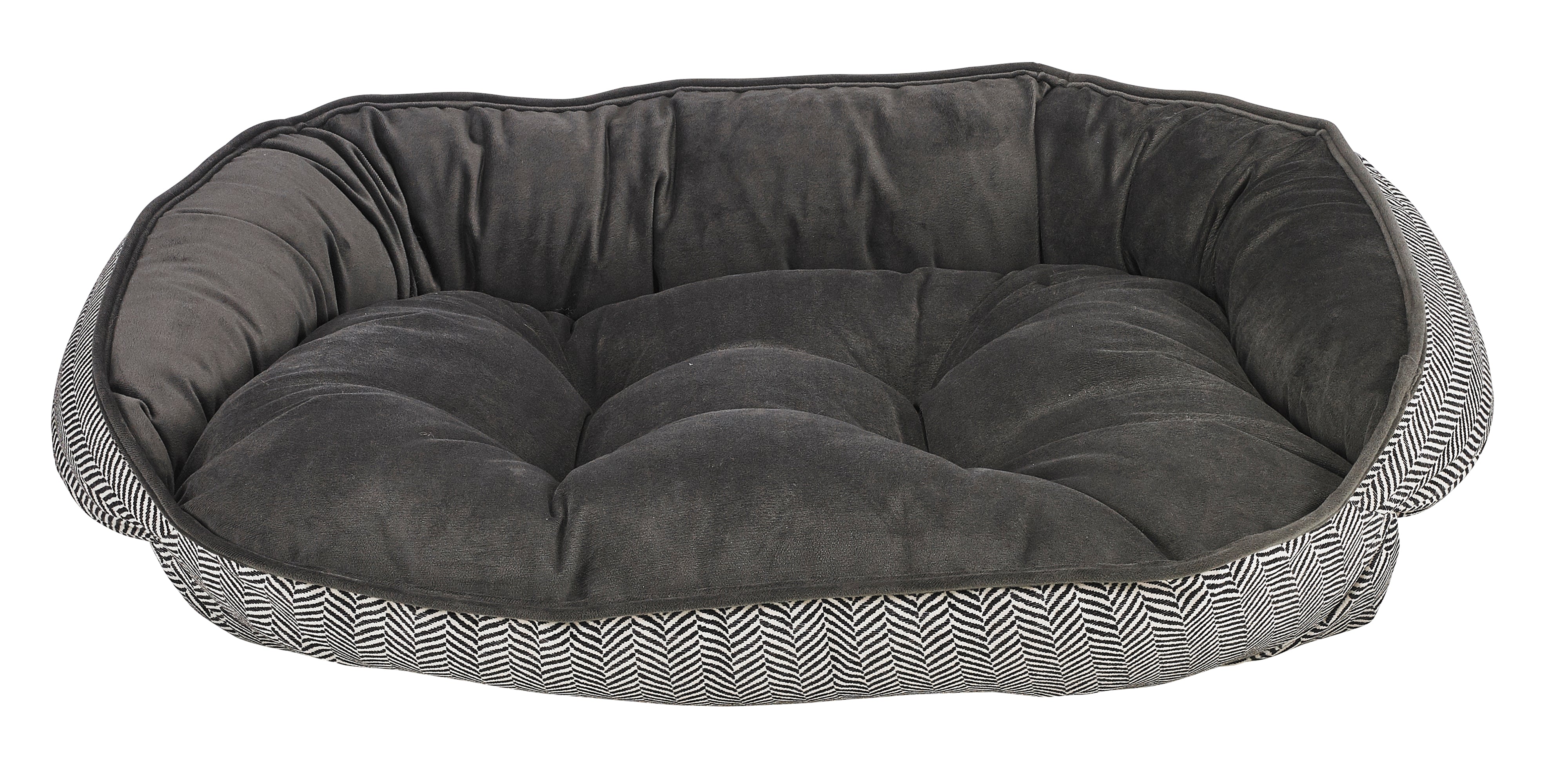 Crescent Bed – Luxury Reversible Bolster Dog Bed for Curlers & Cuddlers