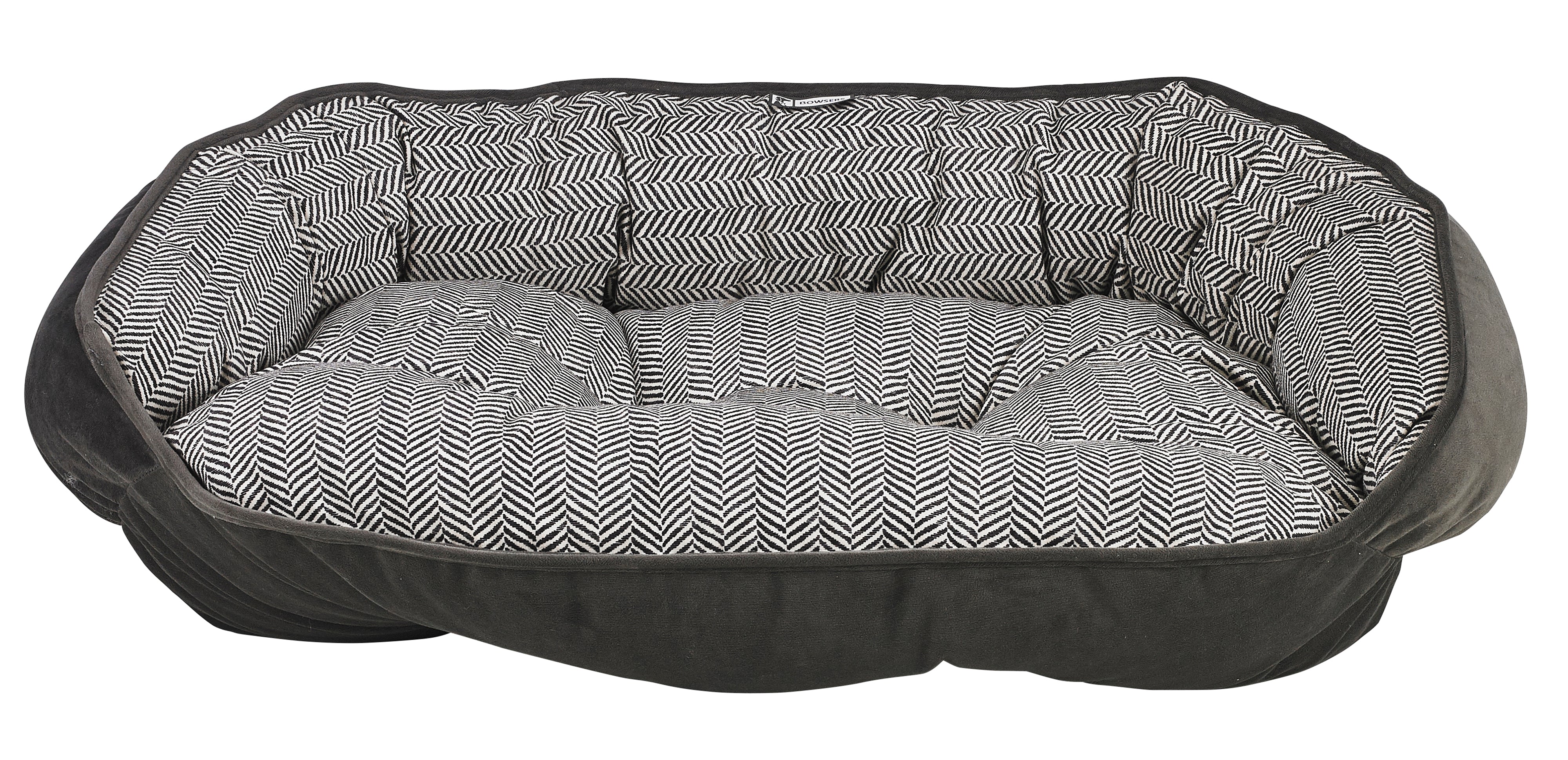Crescent Bed – Luxury Reversible Bolster Dog Bed for Curlers & Cuddlers