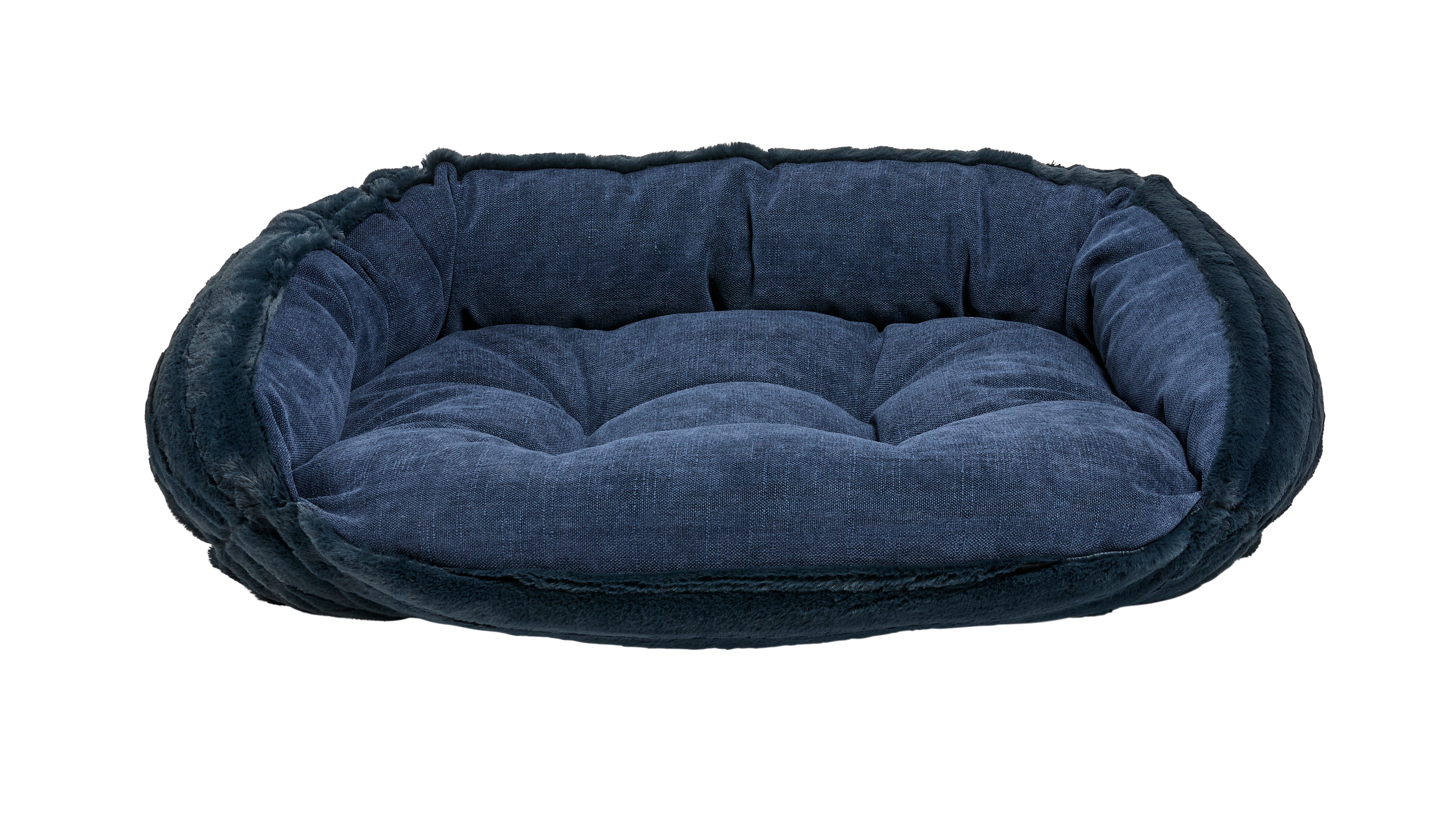Crescent Bed – Luxury Reversible Bolster Dog Bed for Curlers & Cuddlers