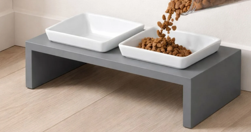 Moderno Double Wooden Feeder