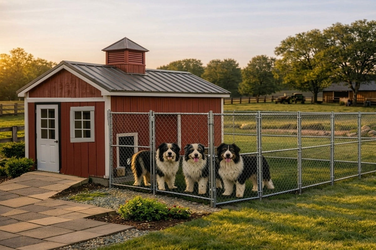 5-Foot High, 11-Gauge Chain Link Dog Kennel Run Kits