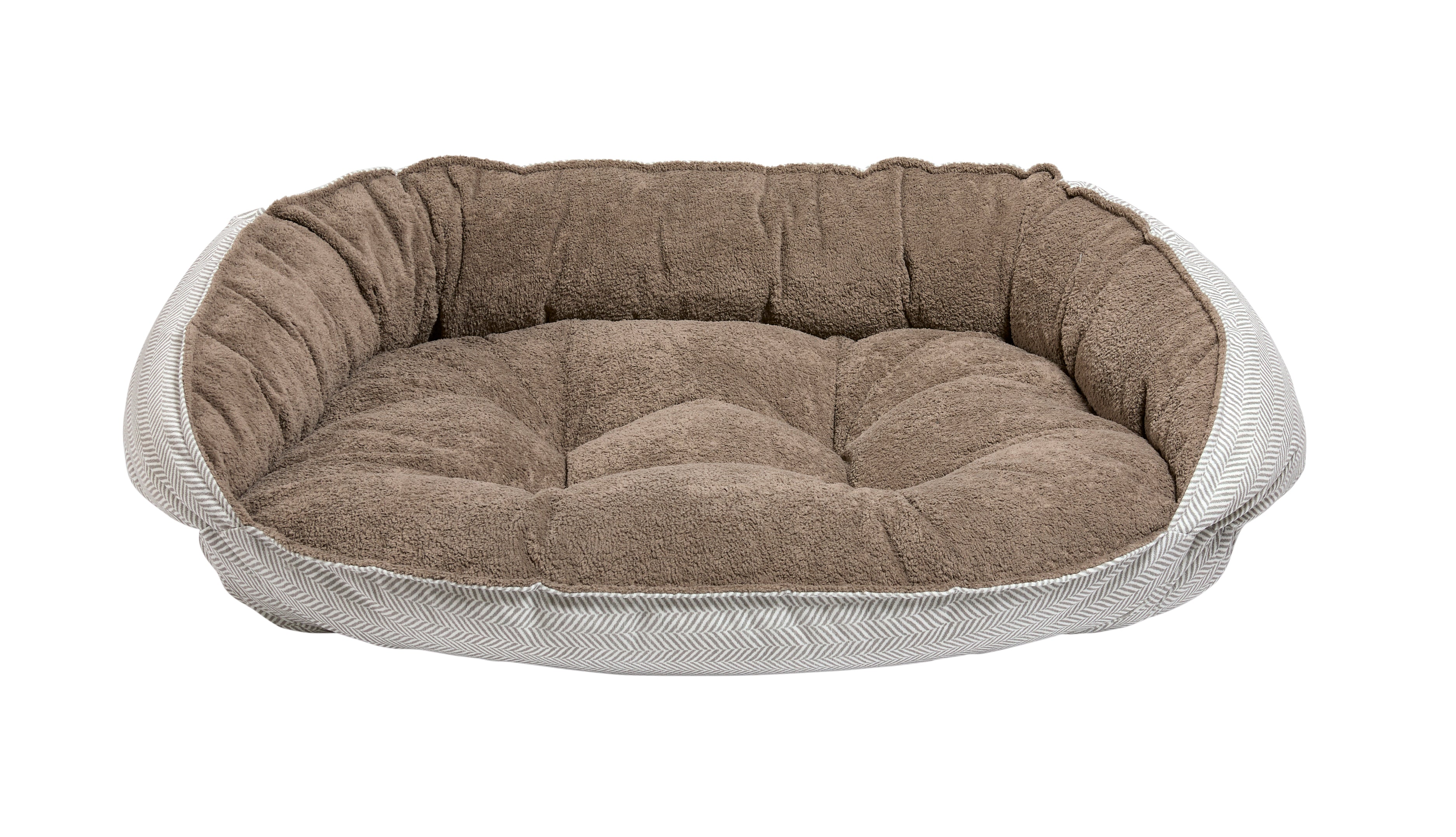 Crescent Bed – Luxury Reversible Bolster Dog Bed for Curlers & Cuddlers