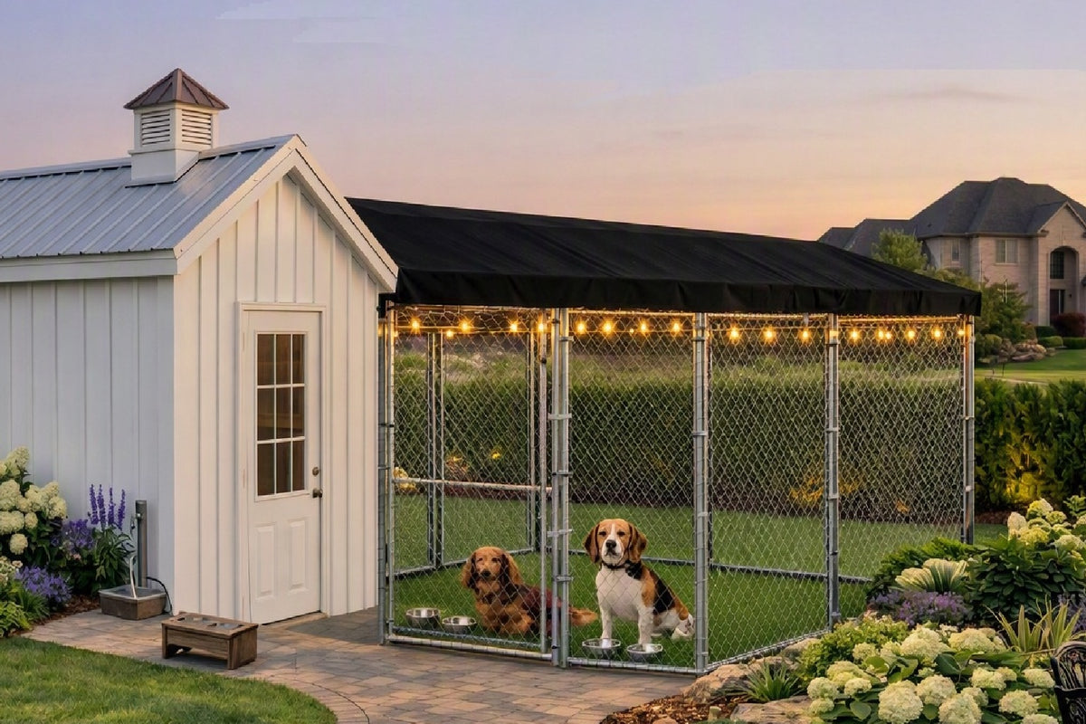 5-Foot High, 11-Gauge Chain Link Dog Kennel Run Kits