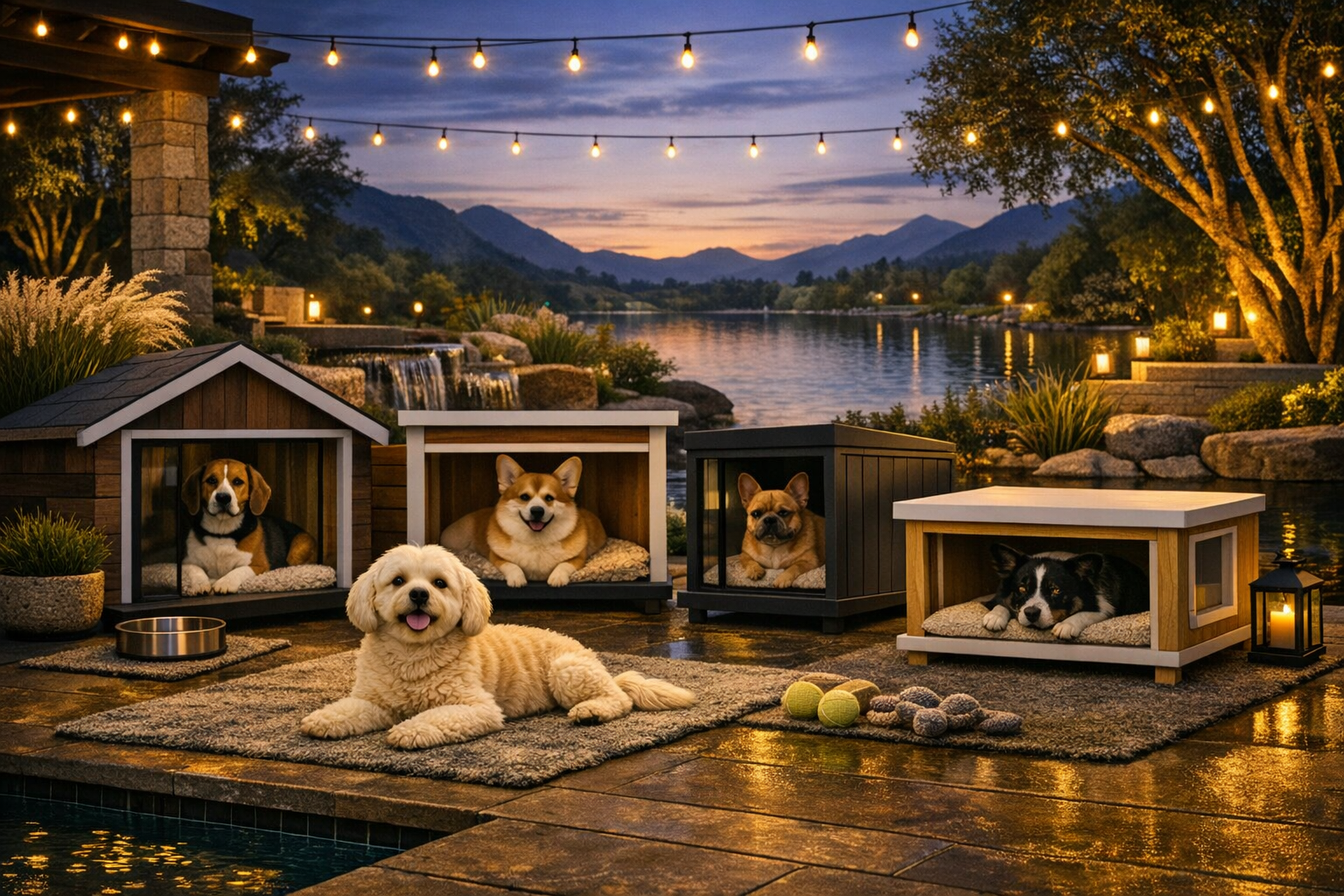 Medium Dog Luxury Doghouses and Kennel Collection