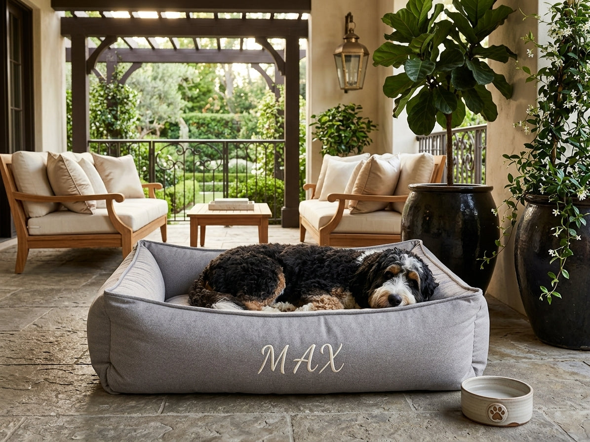 Monogram Personalized Luxury Dog Beds