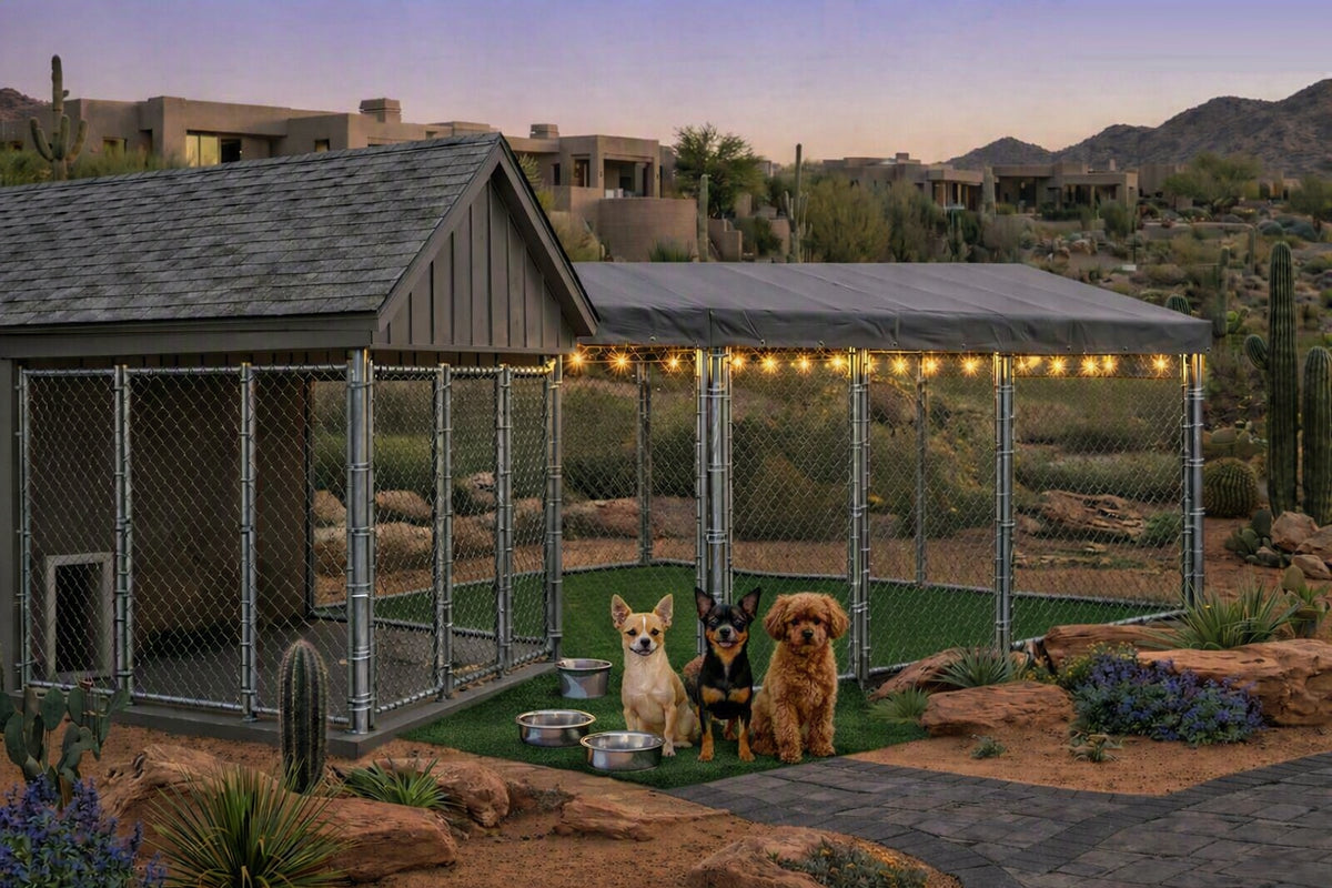 3-Foot High, 11-Gauge Chain Link Dog Kennel Run Kits