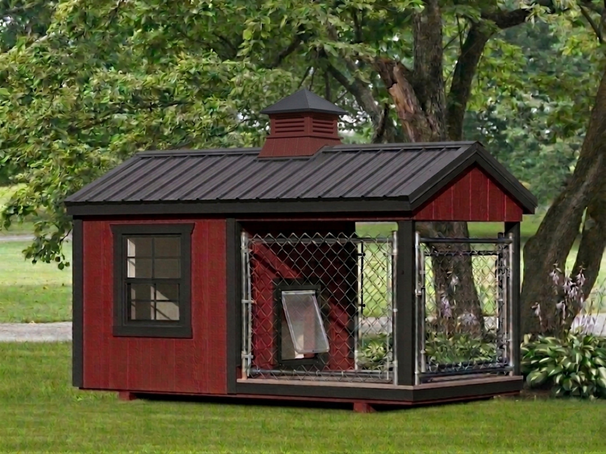 Executive Luxury Insulated Customized Dog Kennel - 4' × 8'