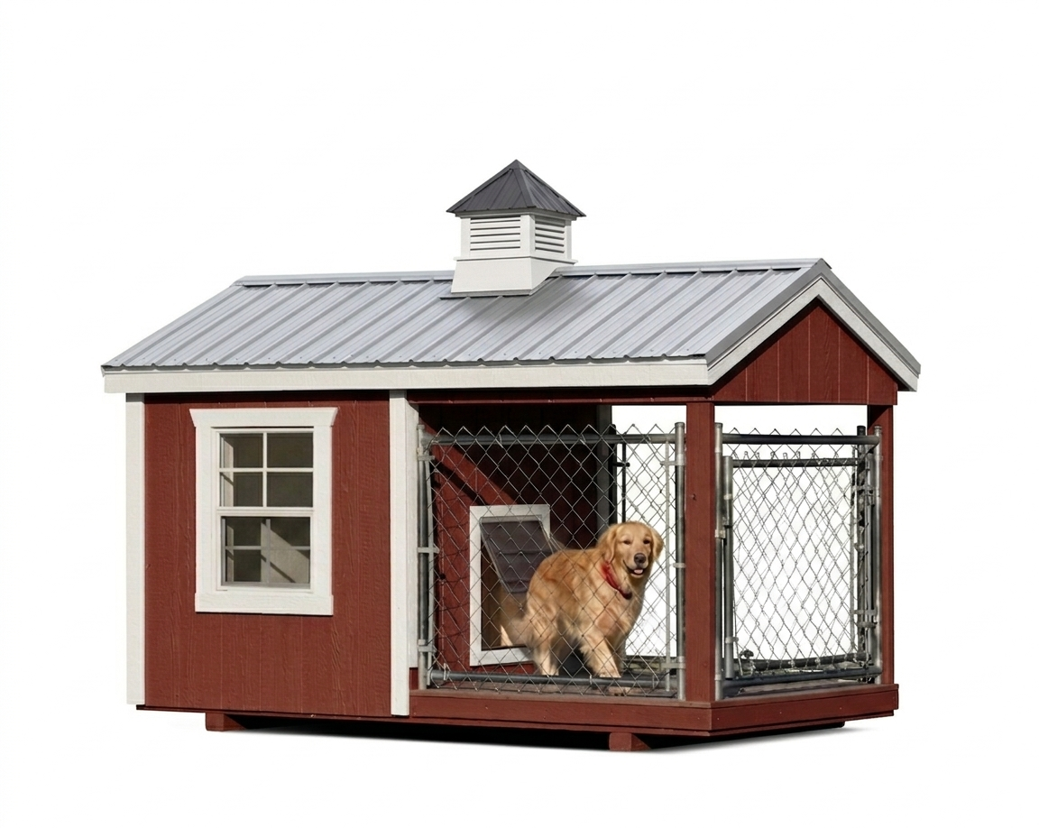 Executive Luxury Insulated Customized Dog Kennel - 4' × 8'