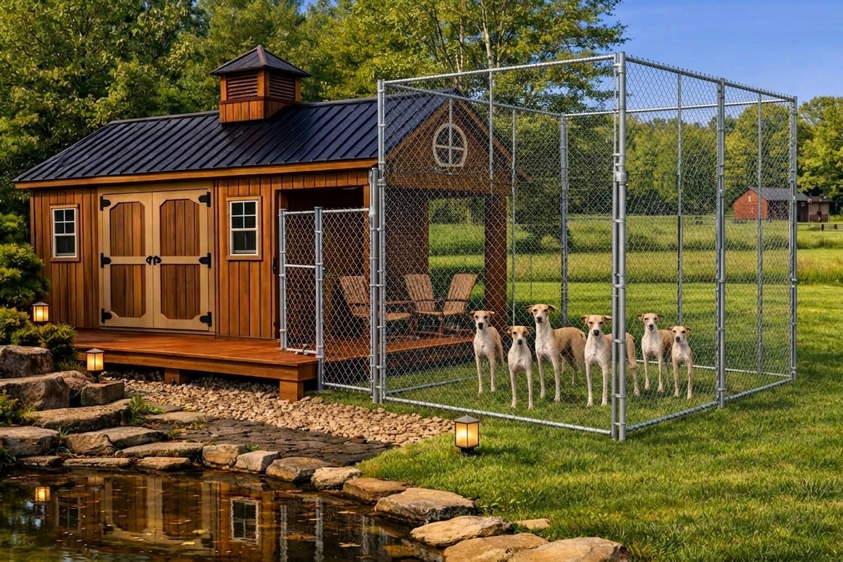 8-Foot High Security Chain Link Dog Kennel Run Fencing – Anti-Climb Escape Artist Solution