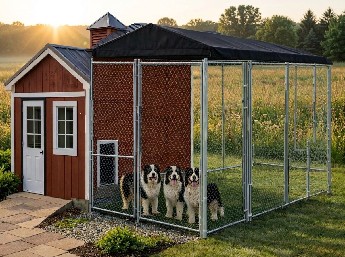 8-Foot High Security Chain Link Dog Kennel Run Fencing – Anti-Climb Escape Artist Solution