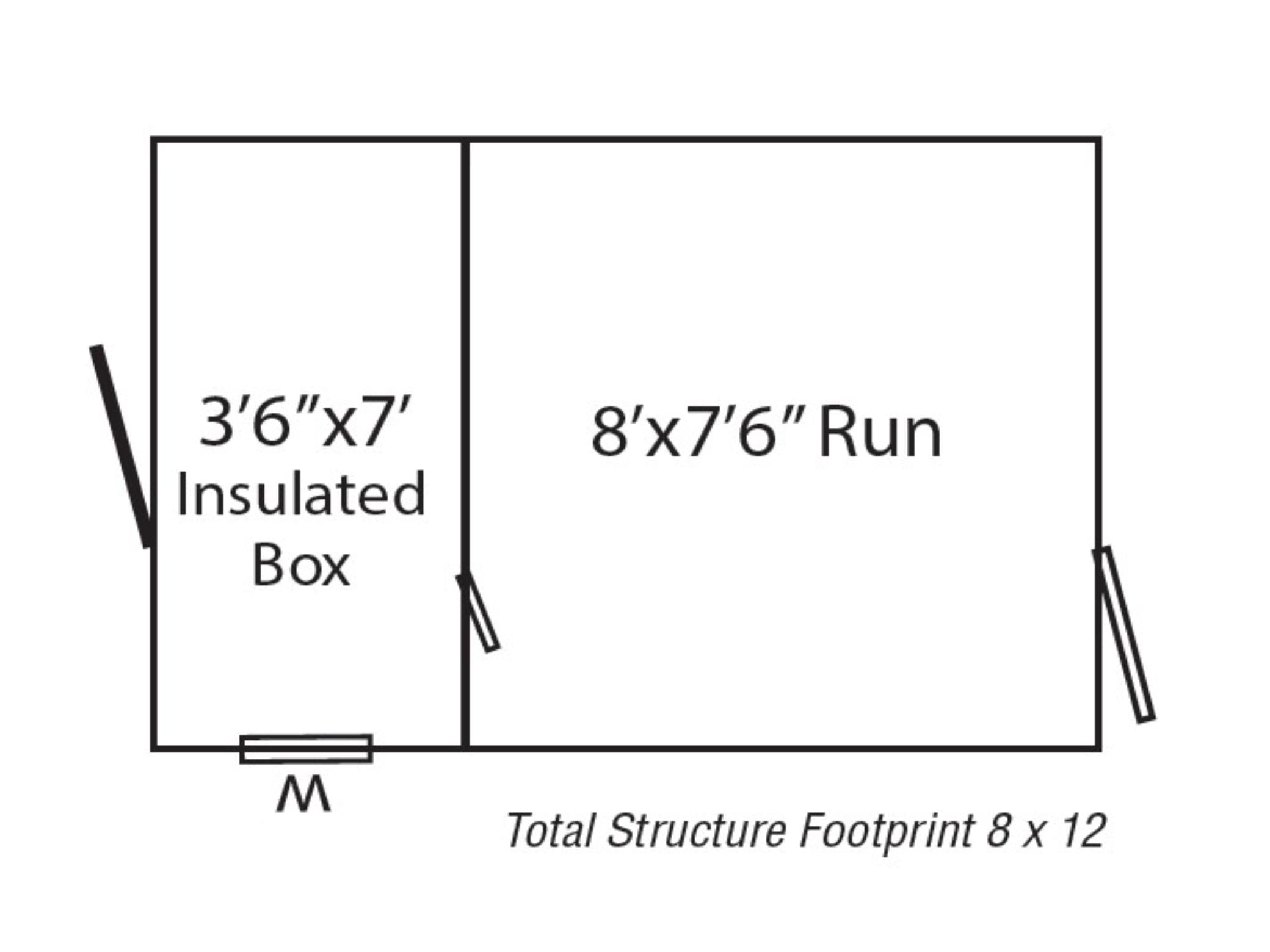 Luxury Insulated Outdoor Dog Kennel — Executive Estate 8' x 12'