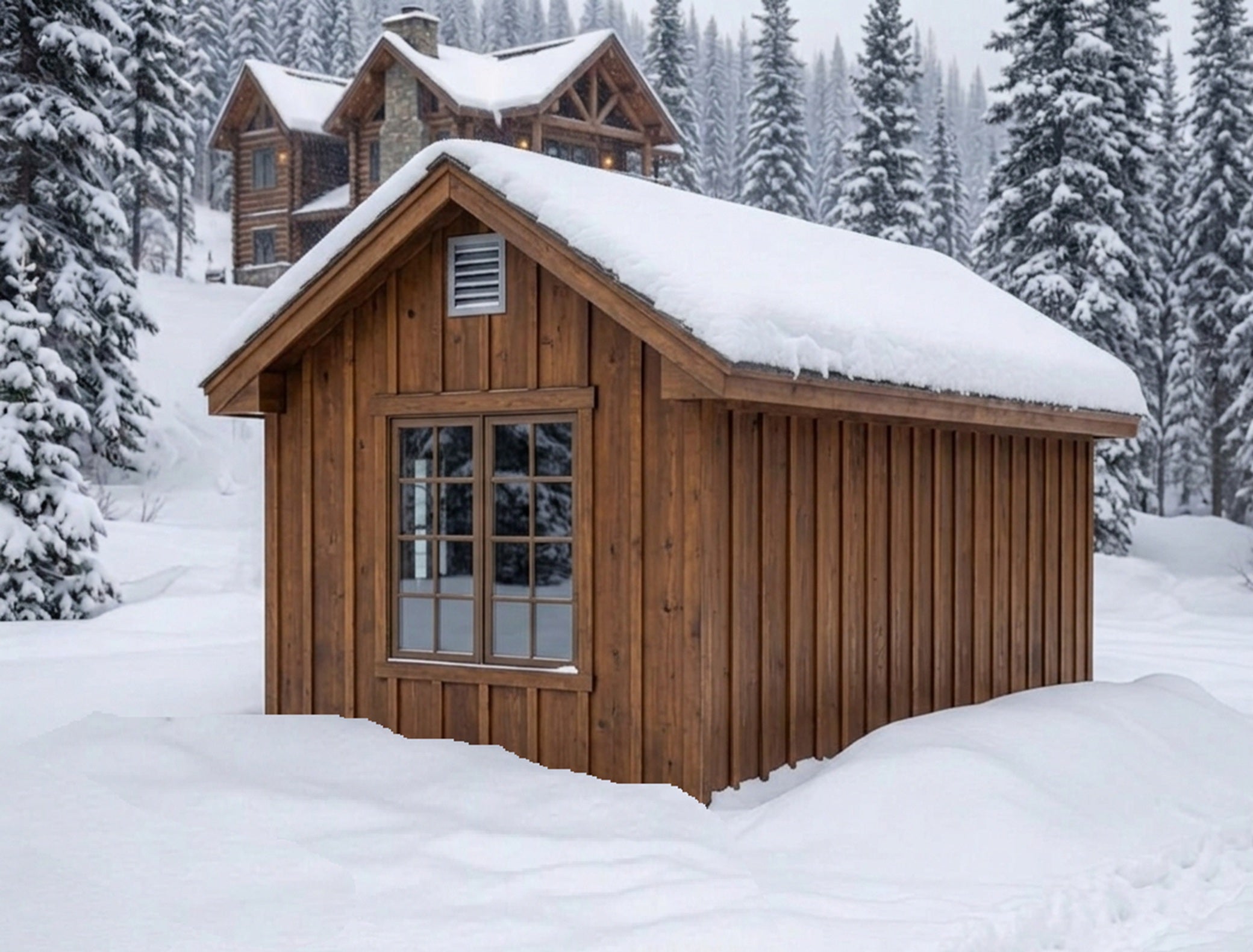 Executive Luxury Insulated Dog House and Kennel With Storage Room  8' x 18'