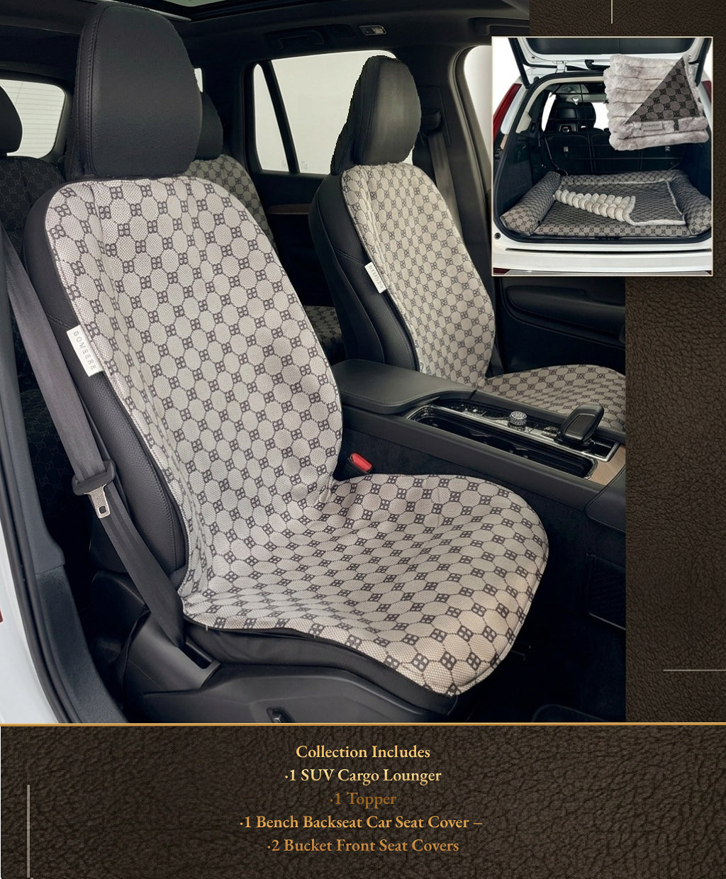 Canine Commuter Designer SUV Cargo Lounger and Car Seat Covers