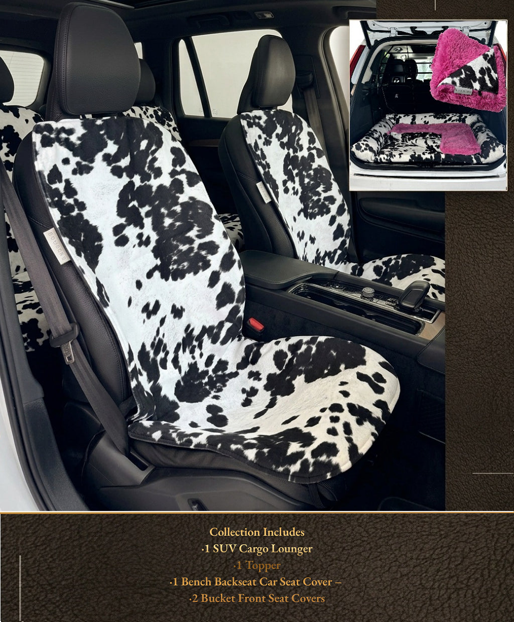 Canine Commuter Designer SUV Cargo Lounger and Car Seat Covers