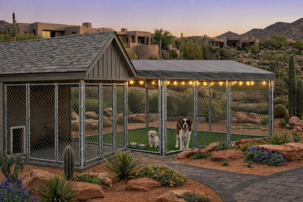 5-Foot High, 11-Gauge Chain Link Dog Kennel Run Kits