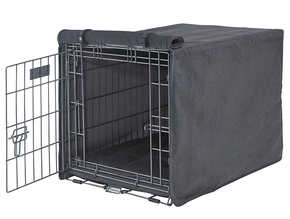 Designer Wire Crate Cover with Luxury Orthopedic Mattress Combo