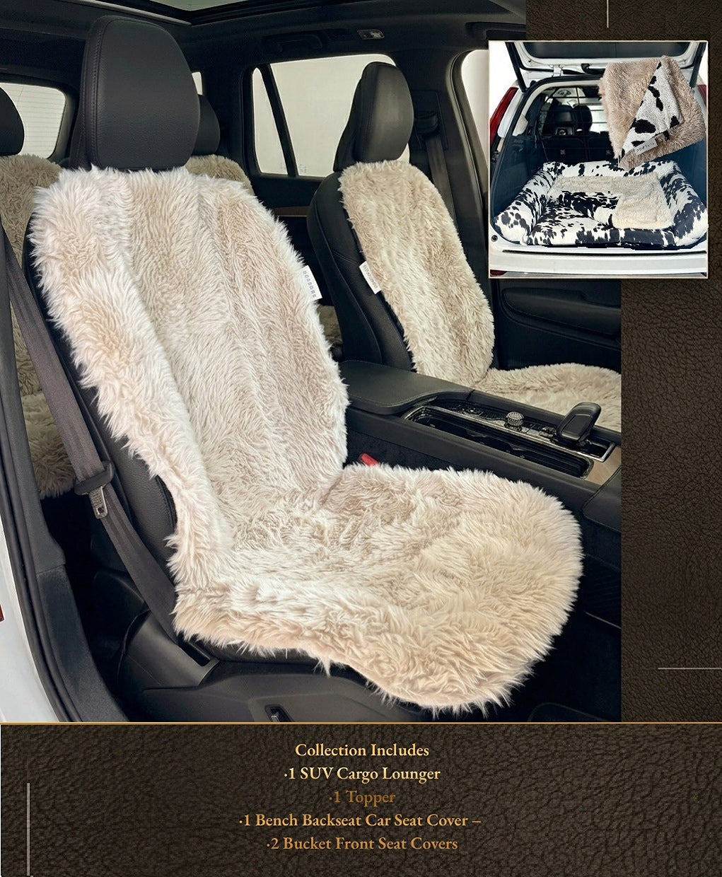 Canine Commuter Designer SUV Cargo Lounger and Car Seat Covers
