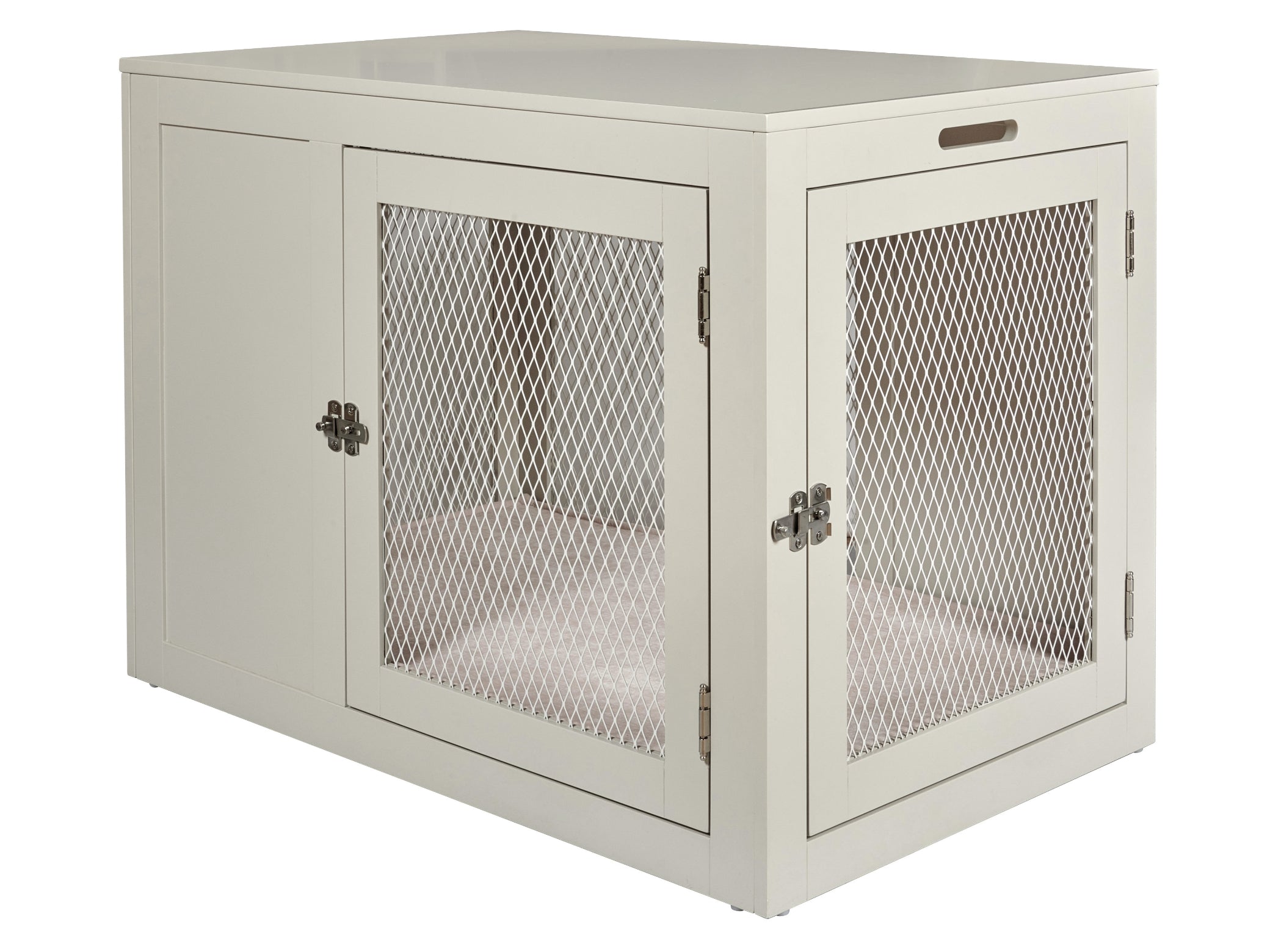 Fresco Luxury Side Table Crate with Padded Mat and Matching Bowls