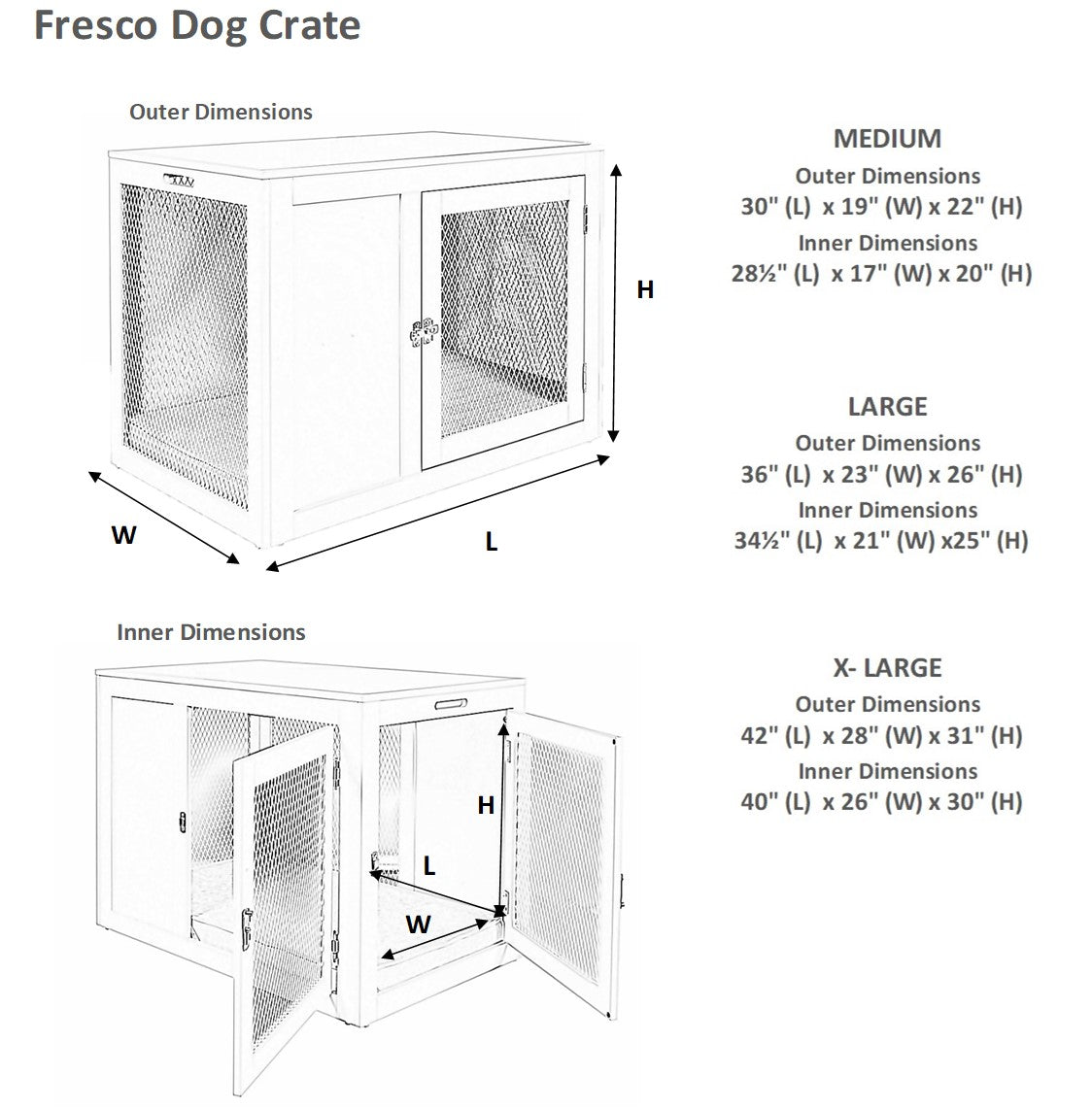 Fresco Luxury Side Table Crate with Padded Mat and Matching Bowls