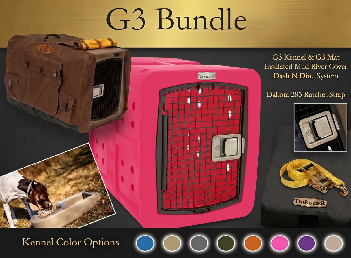 G3 Dog Kennel Bundle | Rugged Travel, Feeding System & Cover