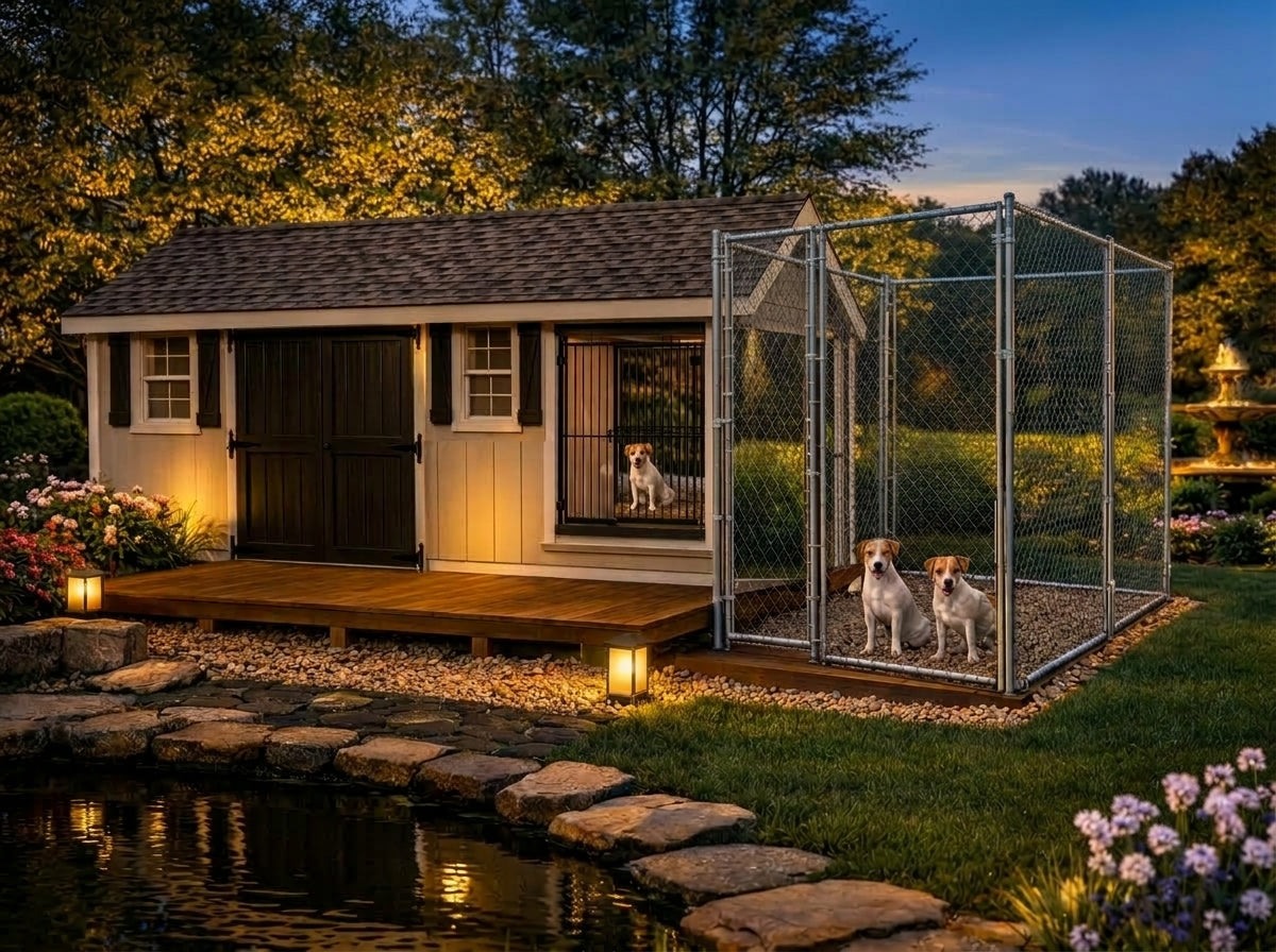 8-Foot High Security Chain Link Dog Kennel Run Fencing – Anti-Climb Escape Artist Solution