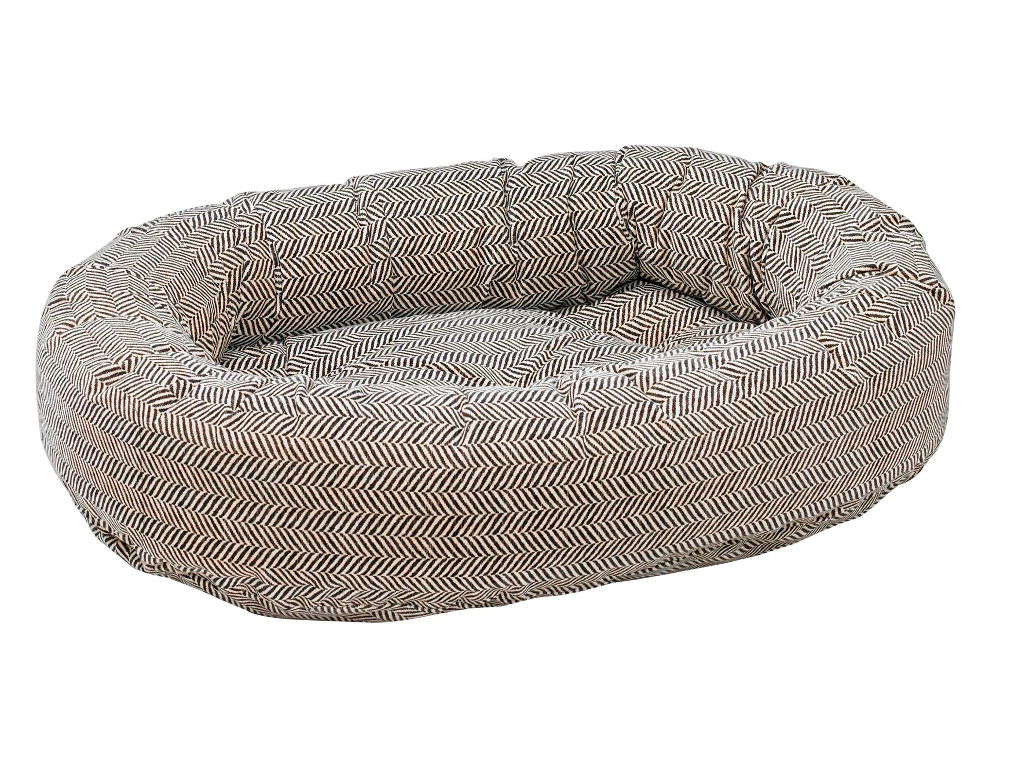 Luxury Donut Dog Bed - Luxurious Microvelvets & Shearling
