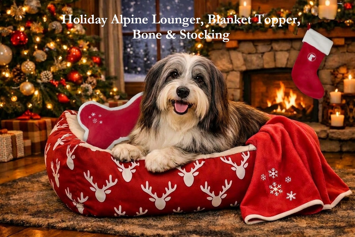 Holiday Dog Bed Alpine Lounger — A Winter Retreat for Your Dog