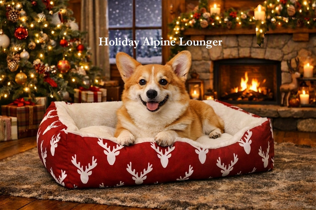 Holiday Dog Bed Alpine Lounger — A Winter Retreat for Your Dog