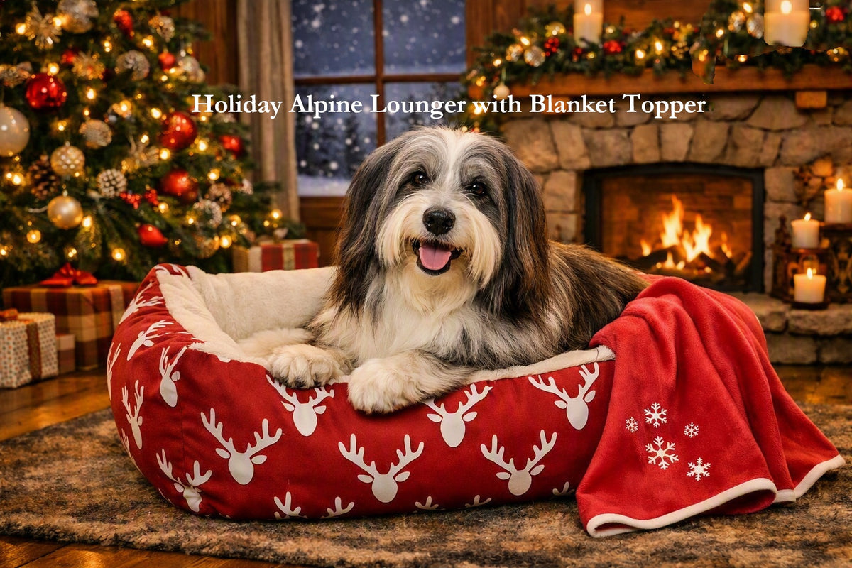 Holiday Dog Bed Alpine Lounger — A Winter Retreat for Your Dog