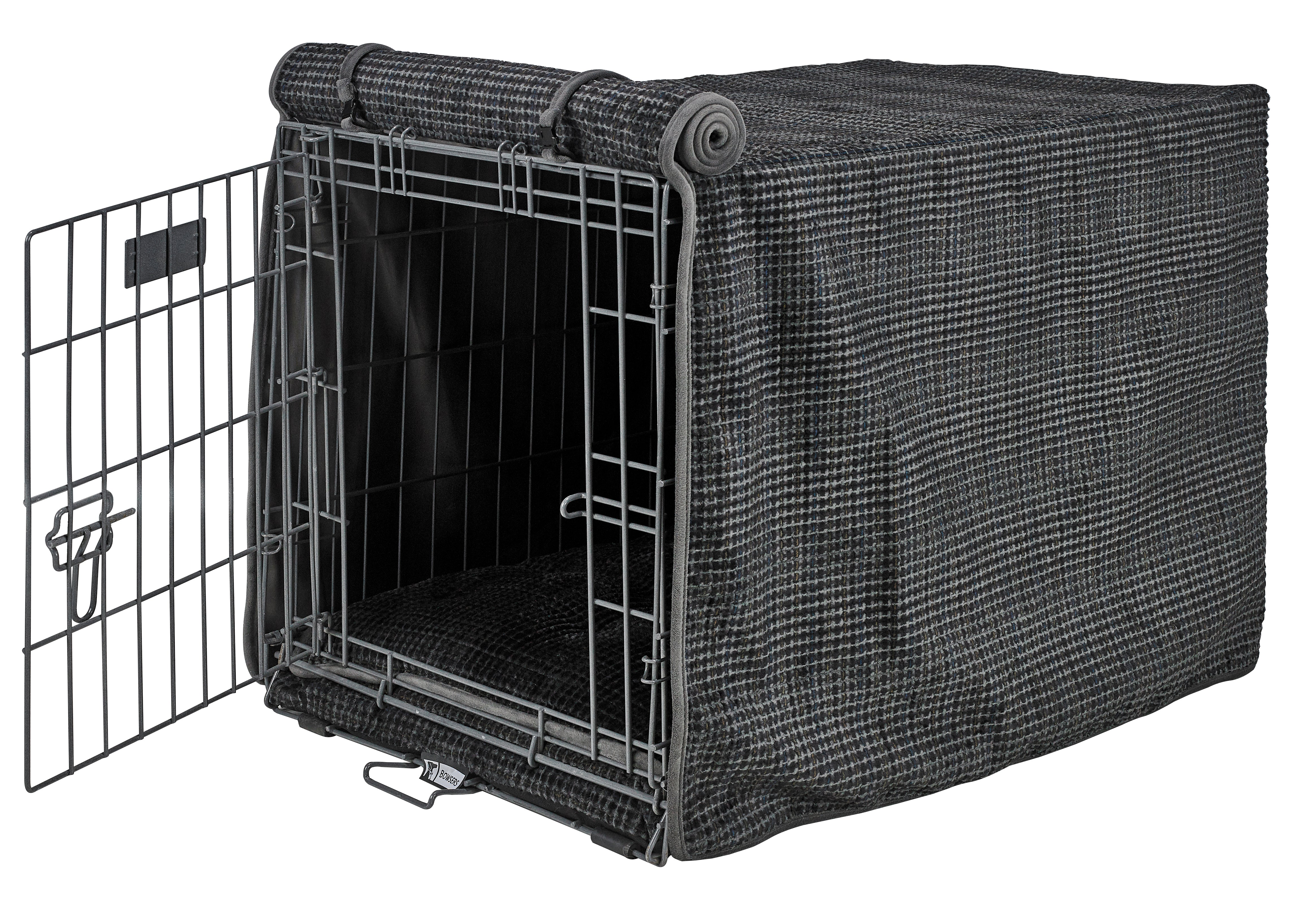 Designer Wire Crate Cover with Luxury Orthopedic Mattress Combo