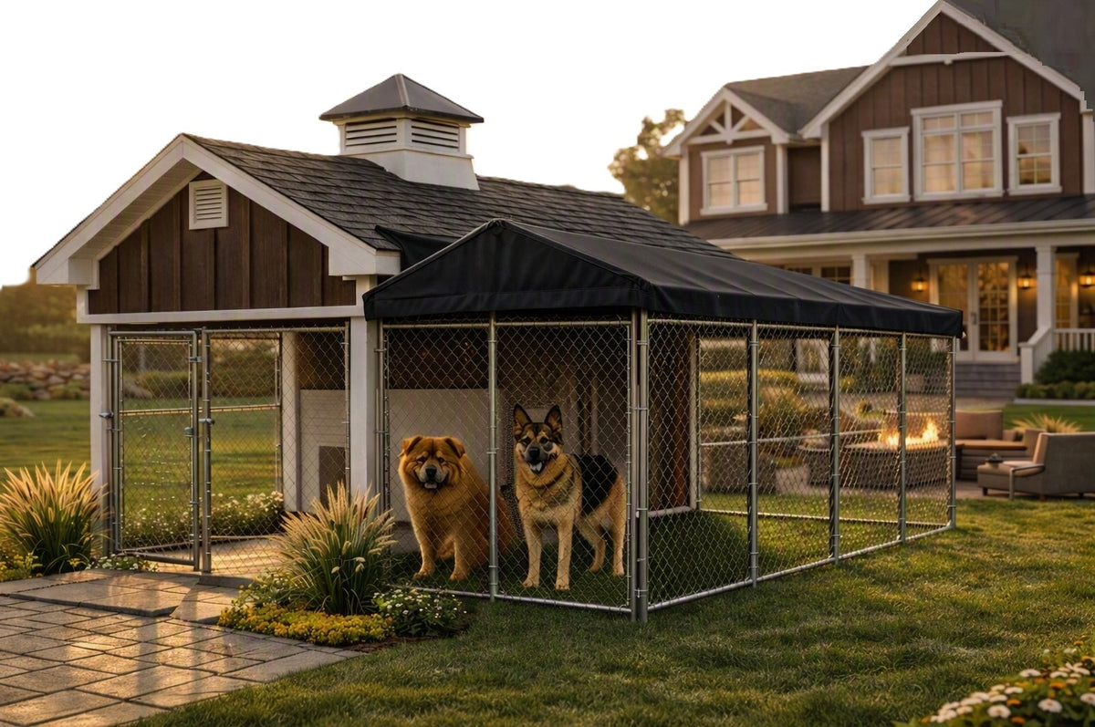 5-Foot High, 11-Gauge Chain Link Dog Kennel Run Kits