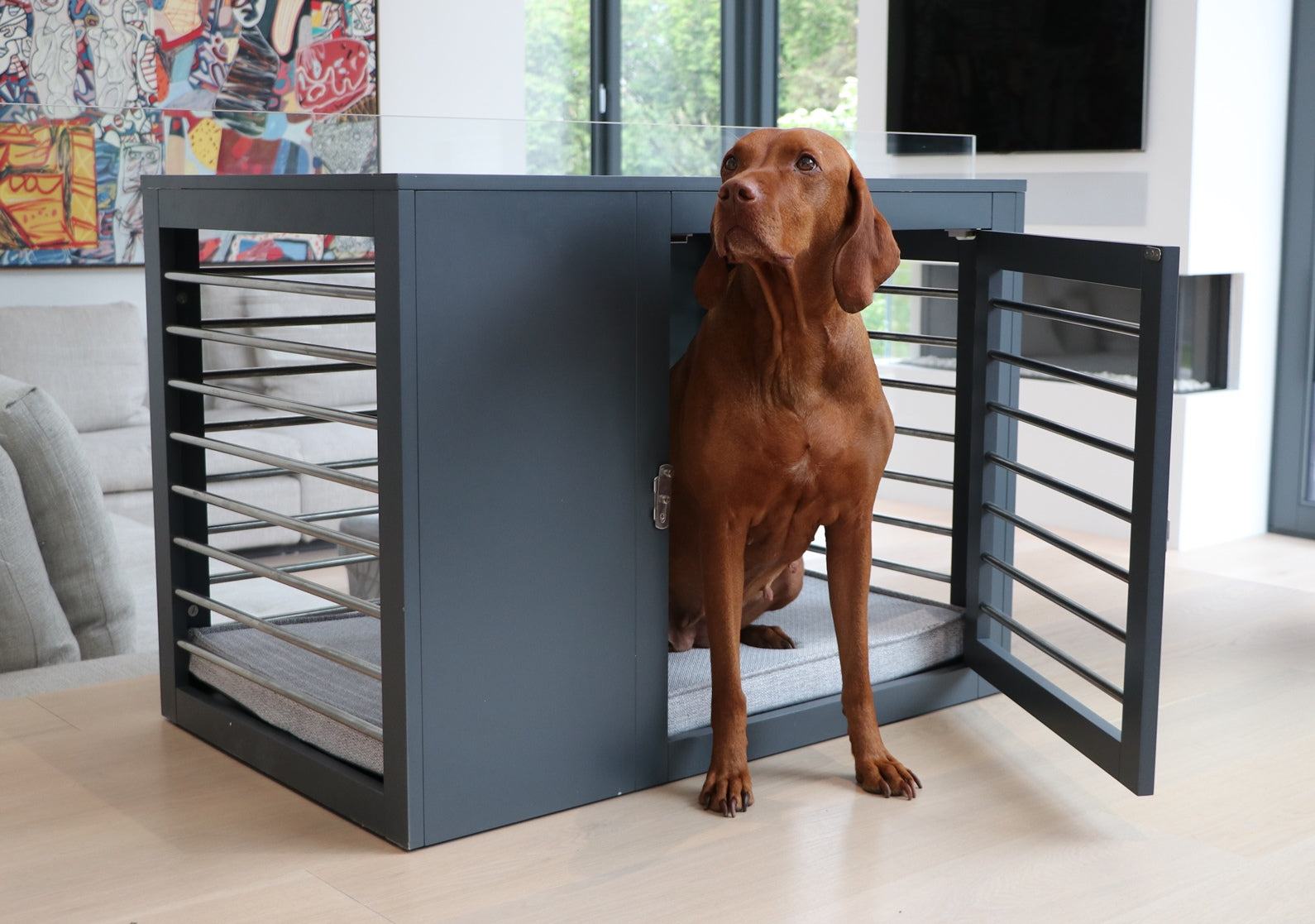 Moderno Contemporary Luxury Dog Crate