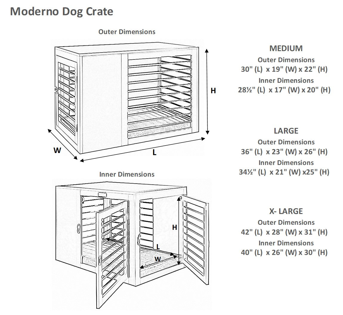 Moderno Contemporary Luxury Dog Crate