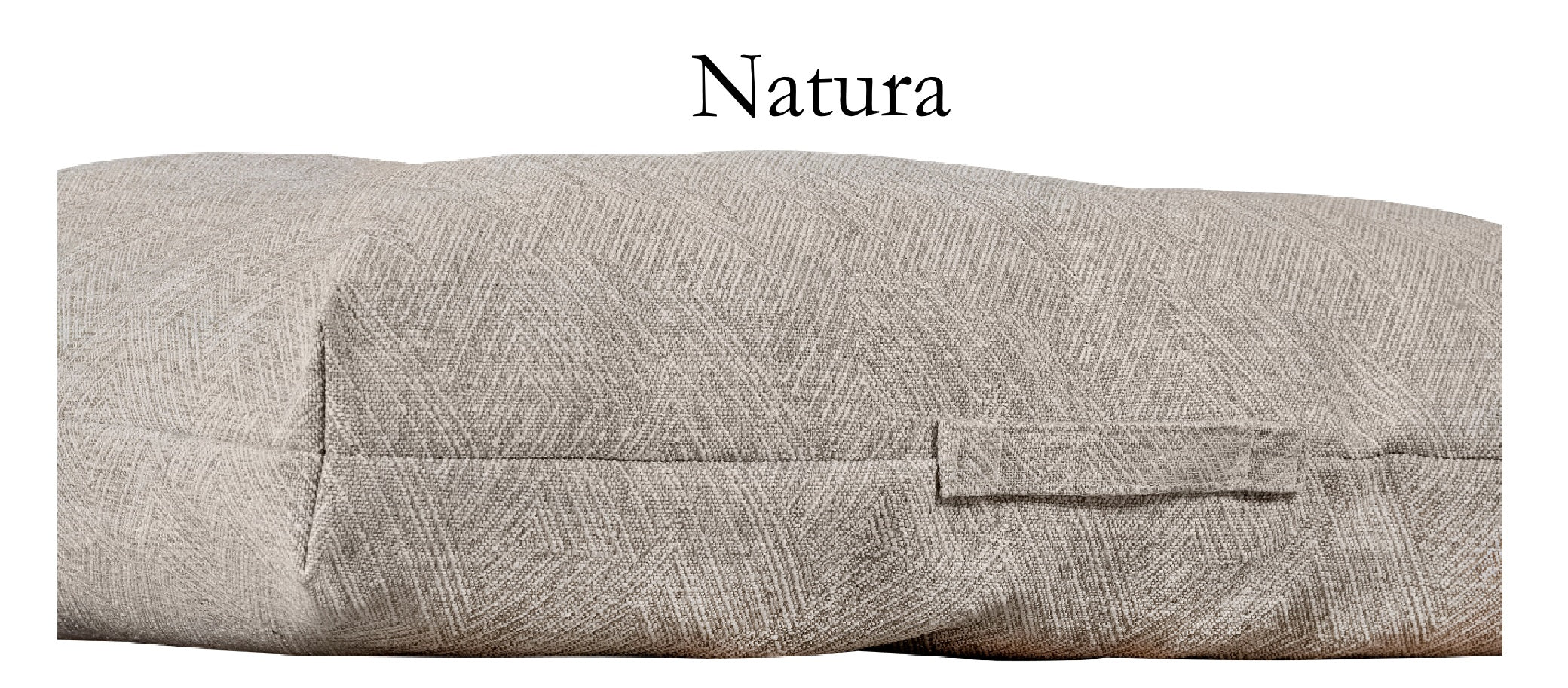 Bowsers pet products Natura textured Avenue dog bed  with 'Natura' branding on a white background