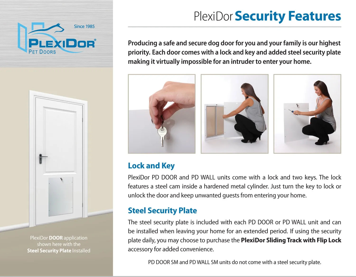 PlexiDor Wall Dog Door – Insulated, Shatter‑Resistant, Secure Pet Door