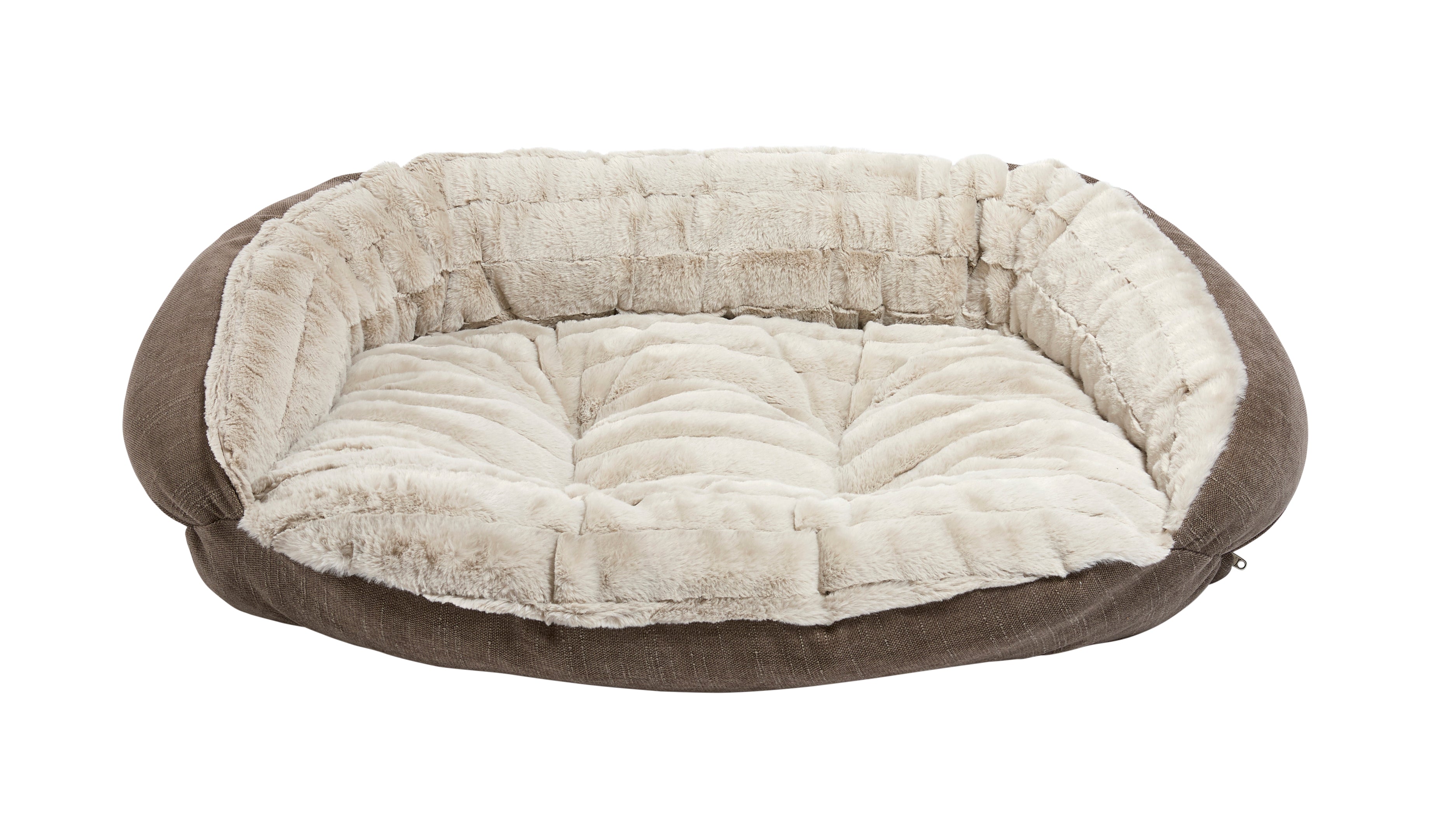 Crescent Bed – Luxury Reversible Bolster Dog Bed for Curlers & Cuddlers