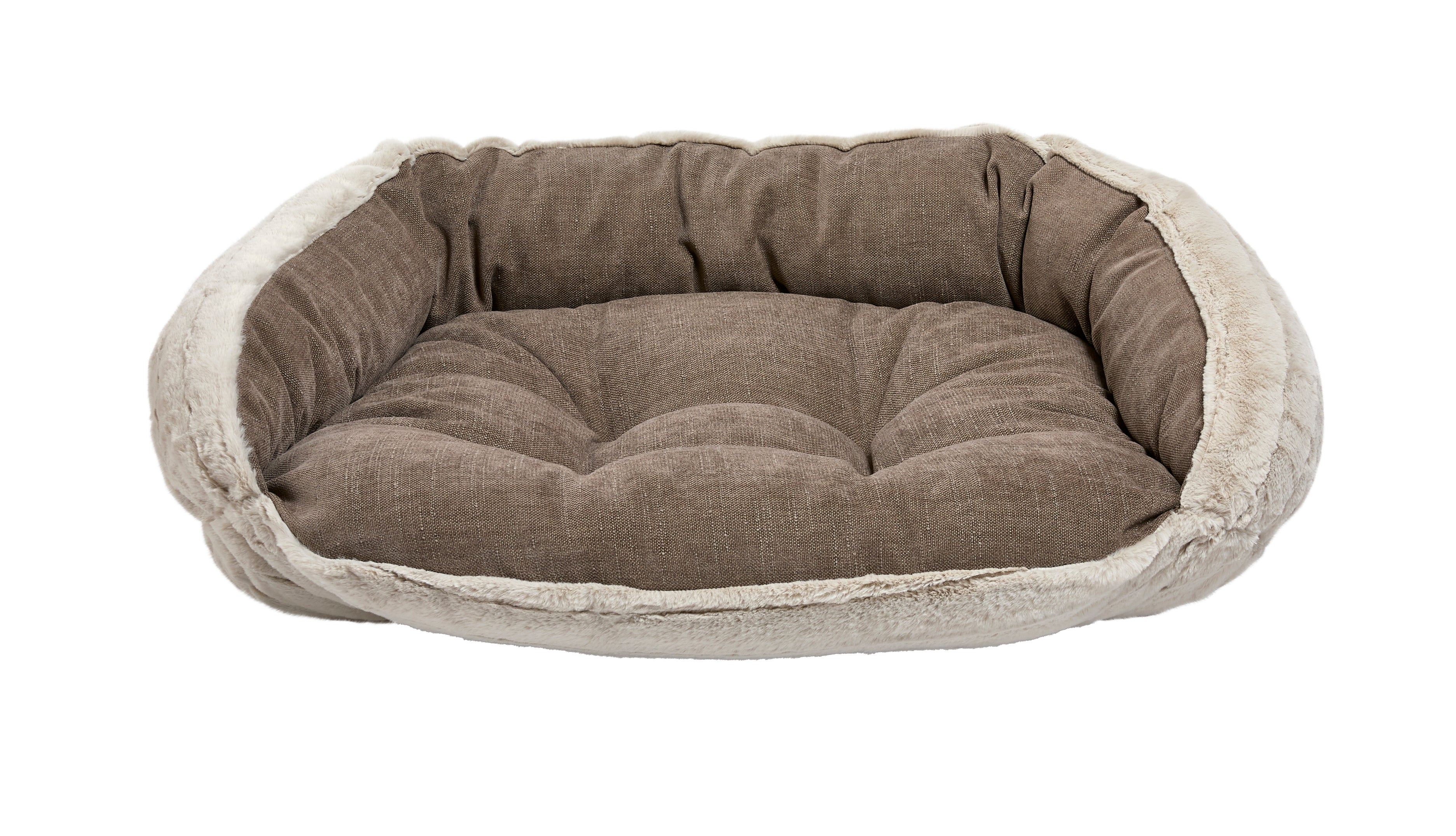 Crescent Bed – Luxury Reversible Bolster Dog Bed for Curlers & Cuddlers