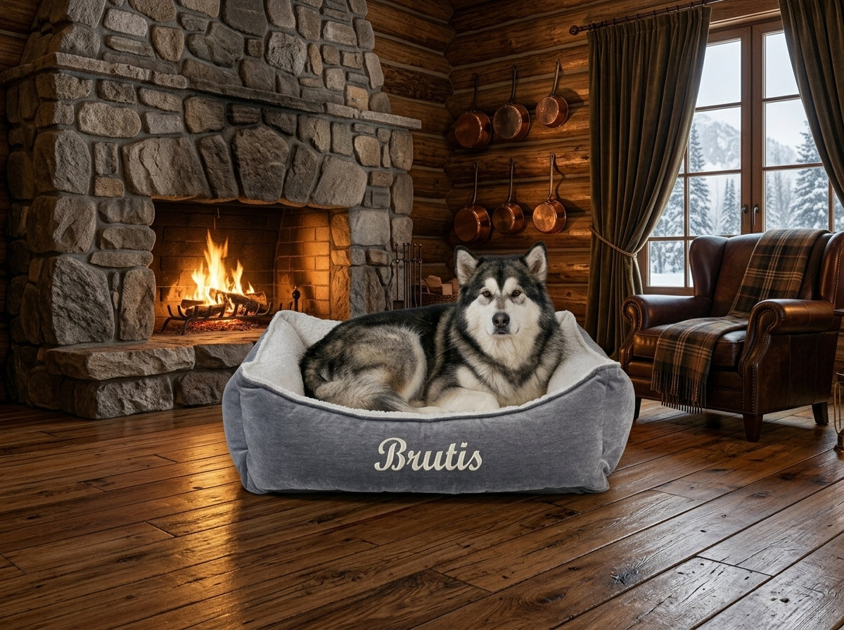 Scoop Bed – With Dog's Name