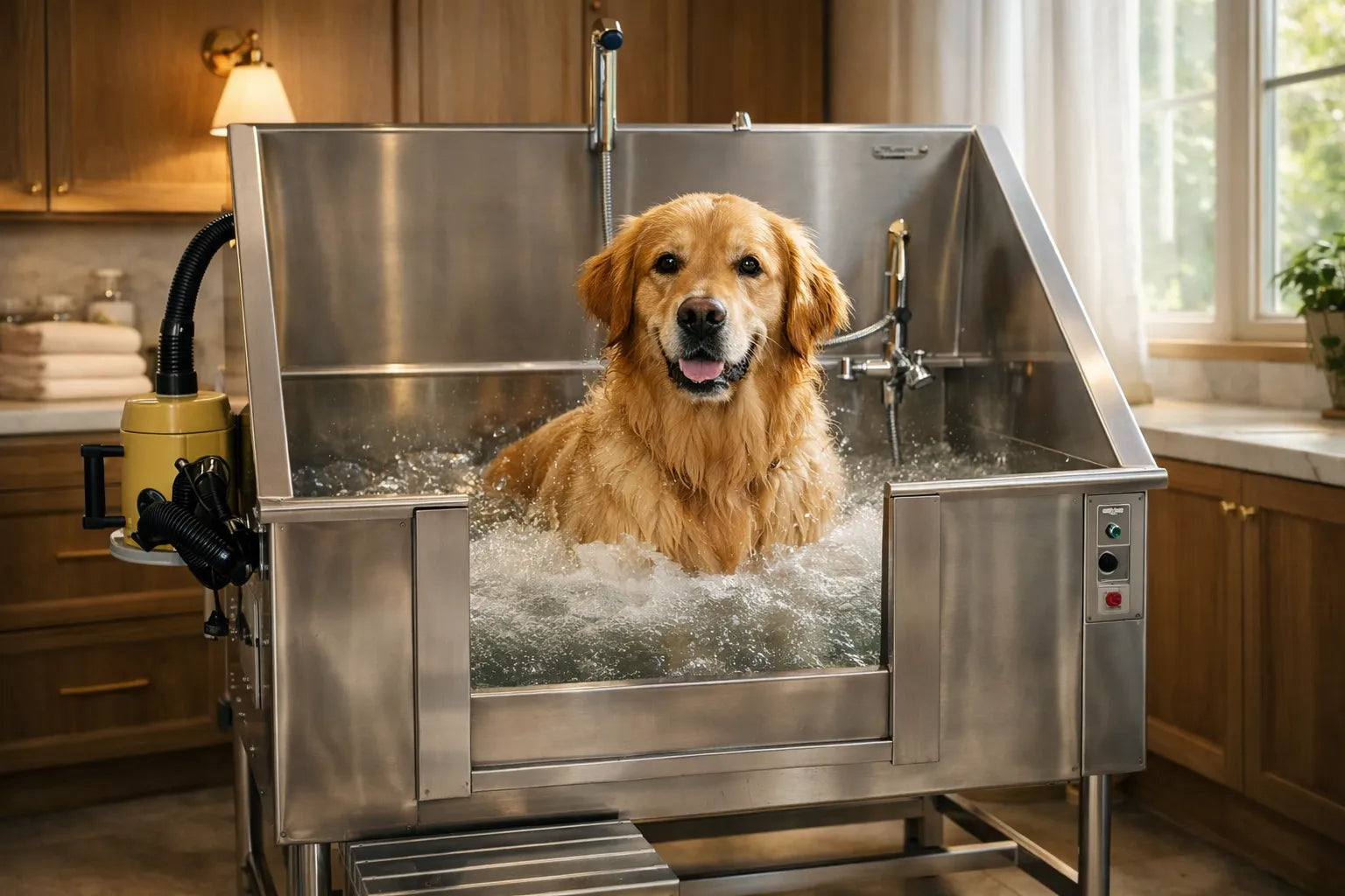 Stainless Steel Veterinary Professional Pet Washing Station Bath Tub