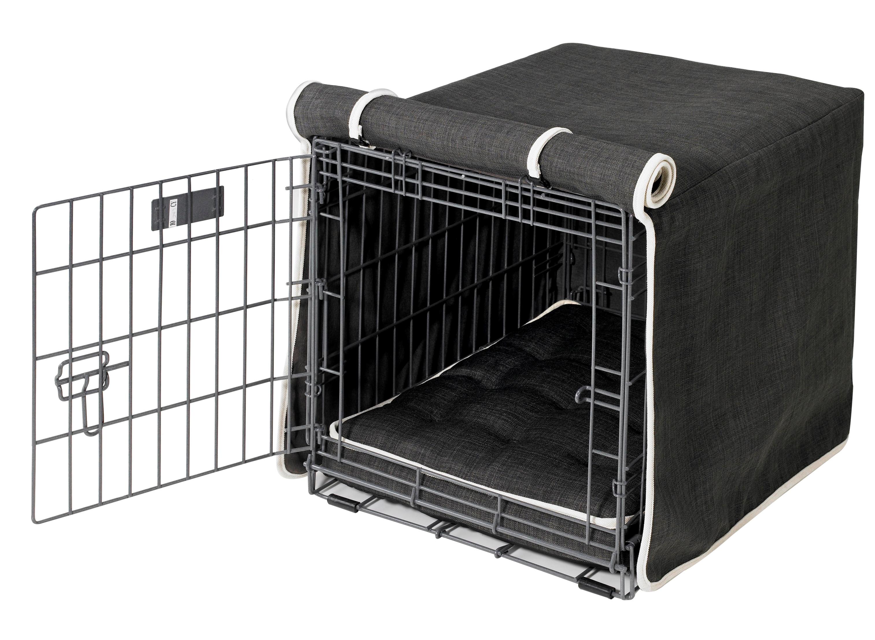 Designer Wire Crate Cover with Luxury Orthopedic Mattress Combo