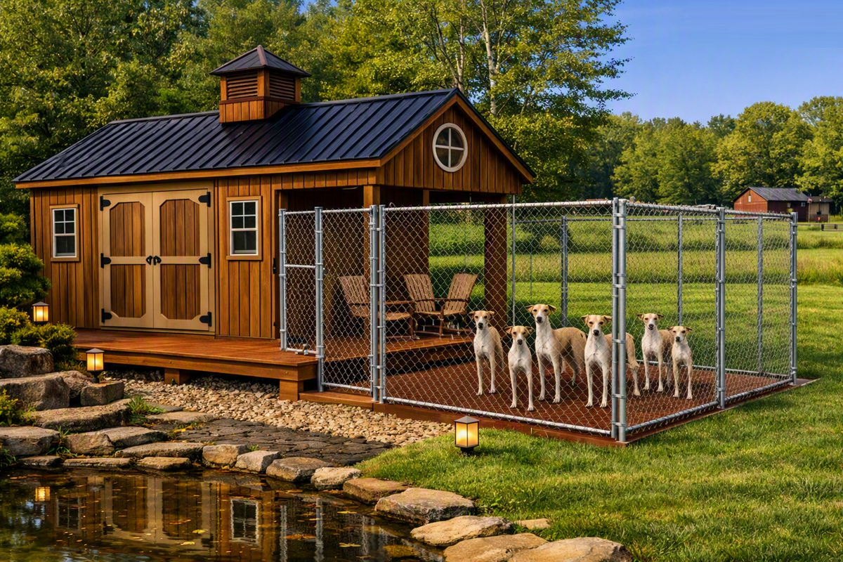 6-Foot High, 11-Gauge Chain Link Dog Kennel Run Kits