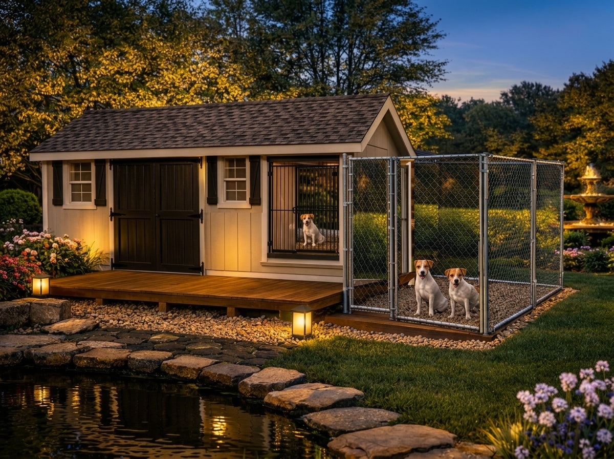 6-Foot High, 11-Gauge Chain Link Dog Kennel Run Kits
