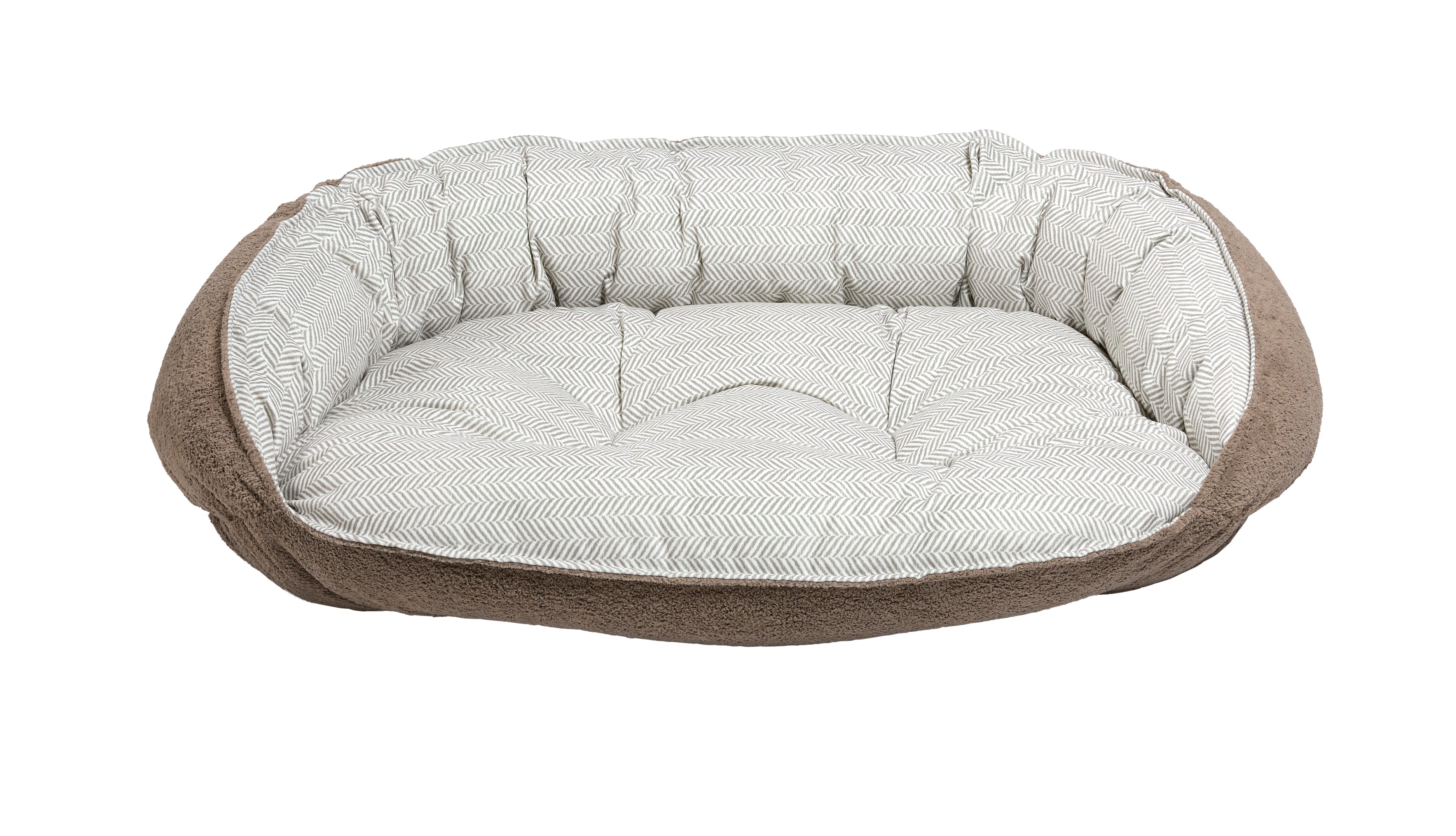 Crescent Bed – Luxury Reversible Bolster Dog Bed for Curlers & Cuddlers